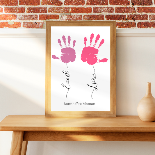 Idée Cadeau Dernière Minute pour la Fête des Mères : L'Affiche Empreinte de Main des Enfants !