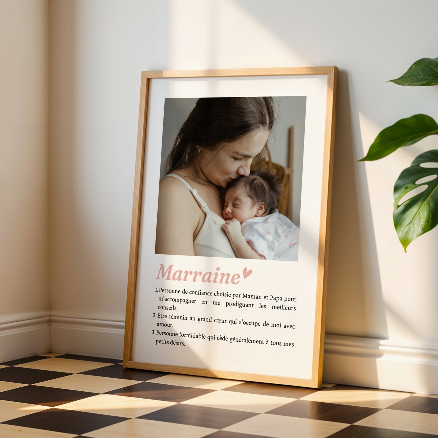Affiche Définition Marraine Personnalisée – Mosaïque de 1, 6 ou 9 Photos - Image 6