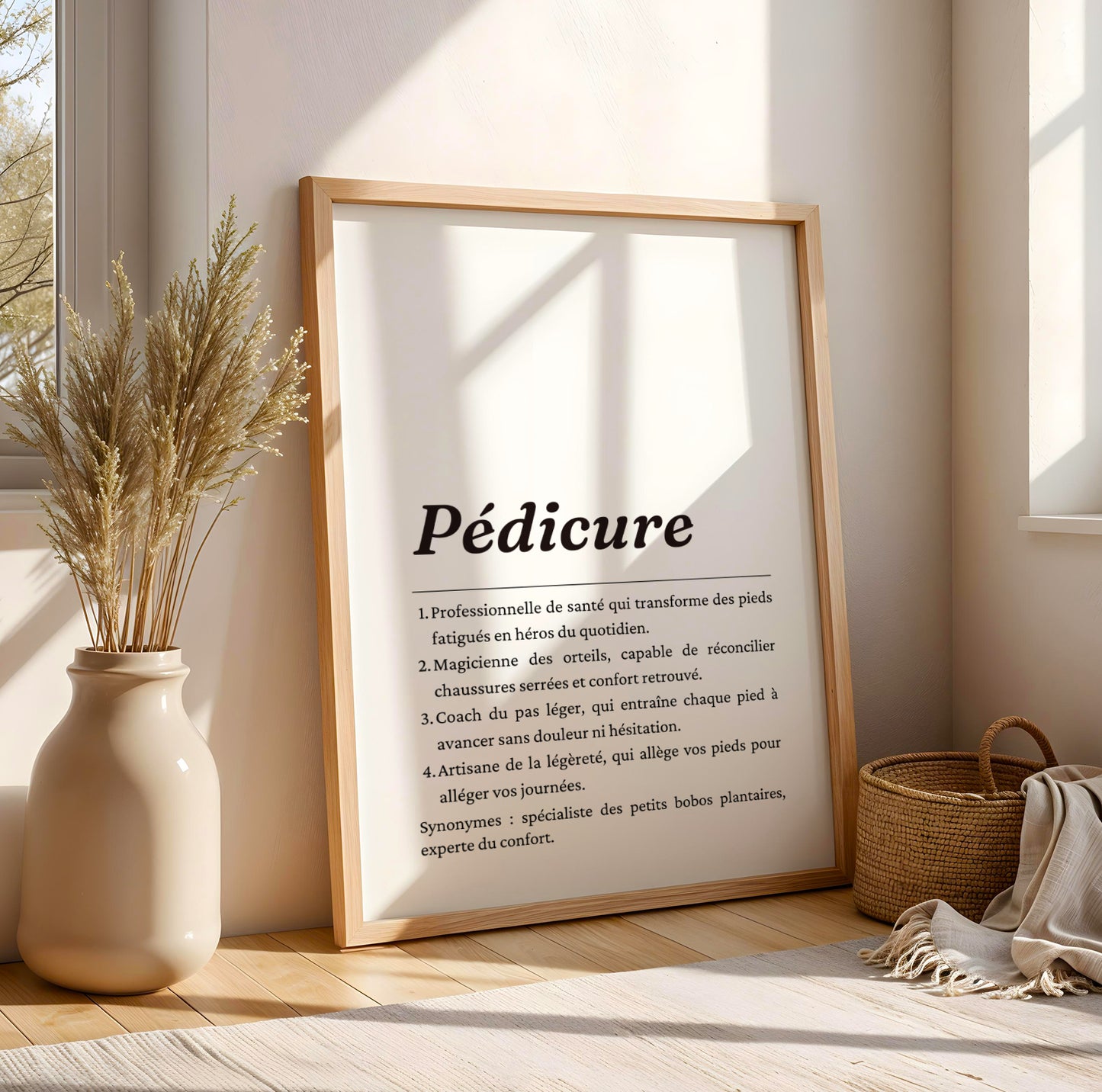 Affiche définition Pedicure – Poster minimaliste métier