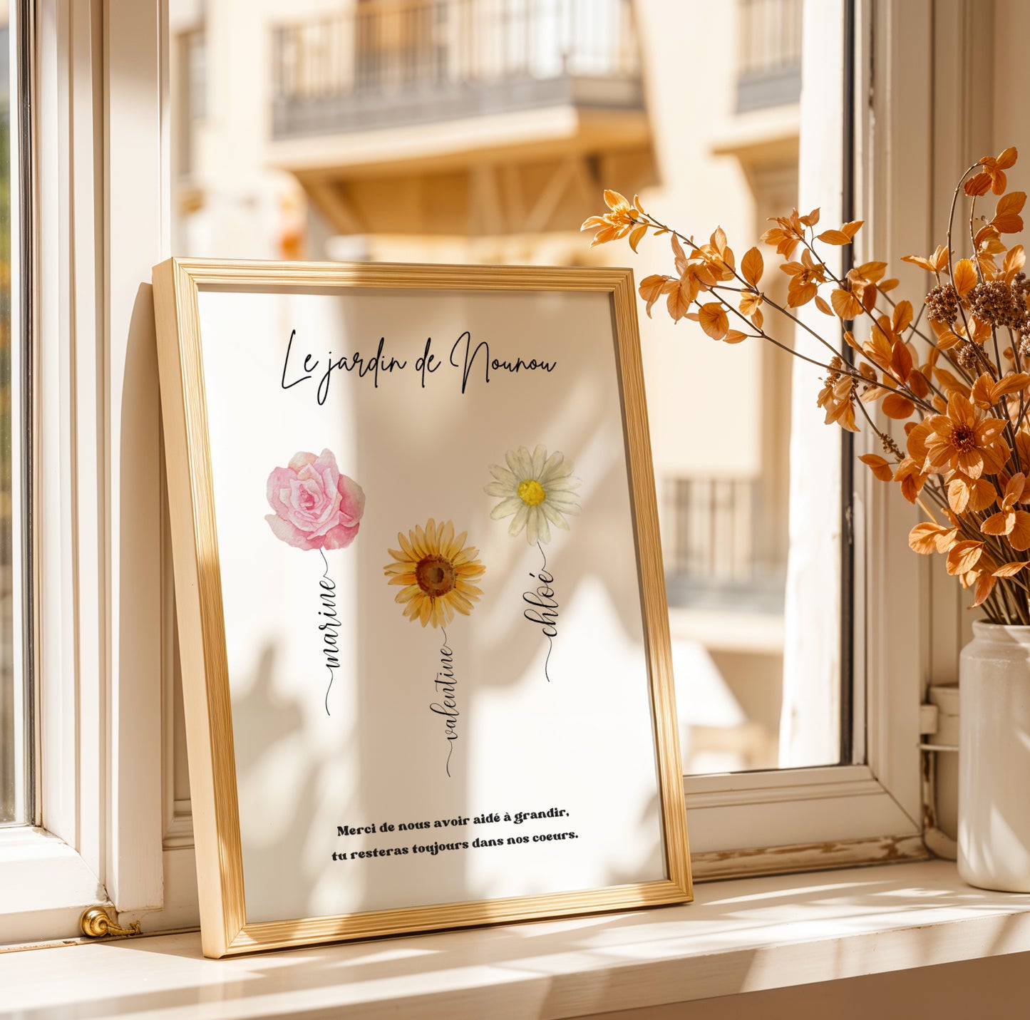 Affiche personnalisée « Le jardin de Nounou » - cadeau nounou fin de contrat - Poster pour merci nounou - Image 8