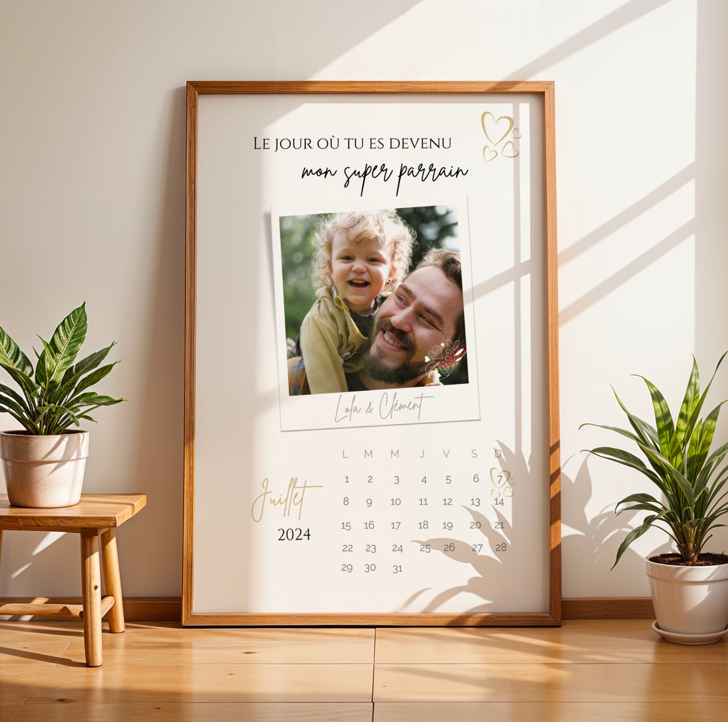 Affiche parrain personnalisée photos - cadeau personnalisé parrain par Le Temps des Paillettes - Image 5