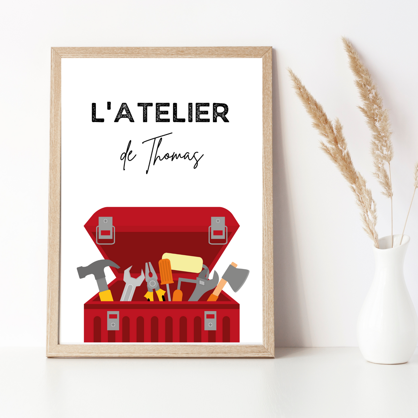 Atelier de bricolage personnalisée - Poster pour bricoleurs par Le Temps des Paillettes - Le Temps des Paillettes