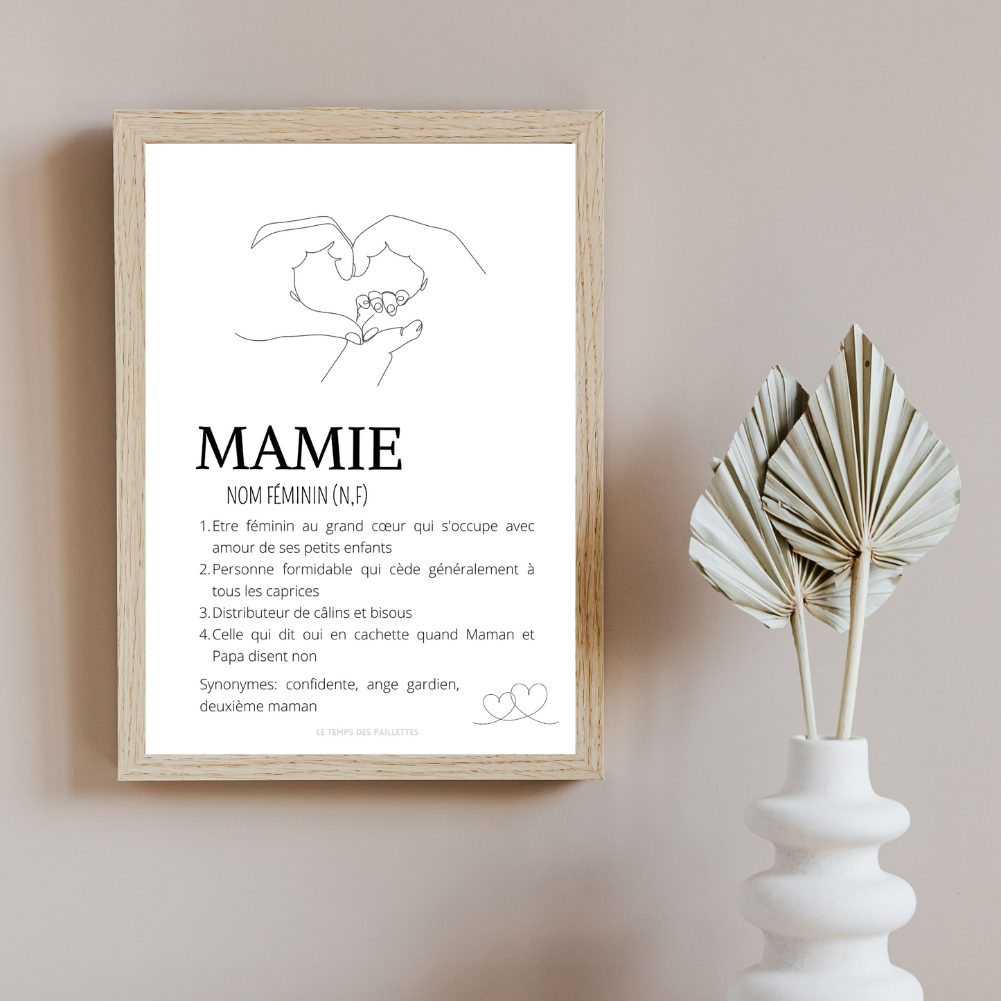 Affiche définition mamie personnalisée - Affiche mamie personnalisée - cadeau mamie personnalisée par Le Temps des Paillettes - Le Temps des Paillettes