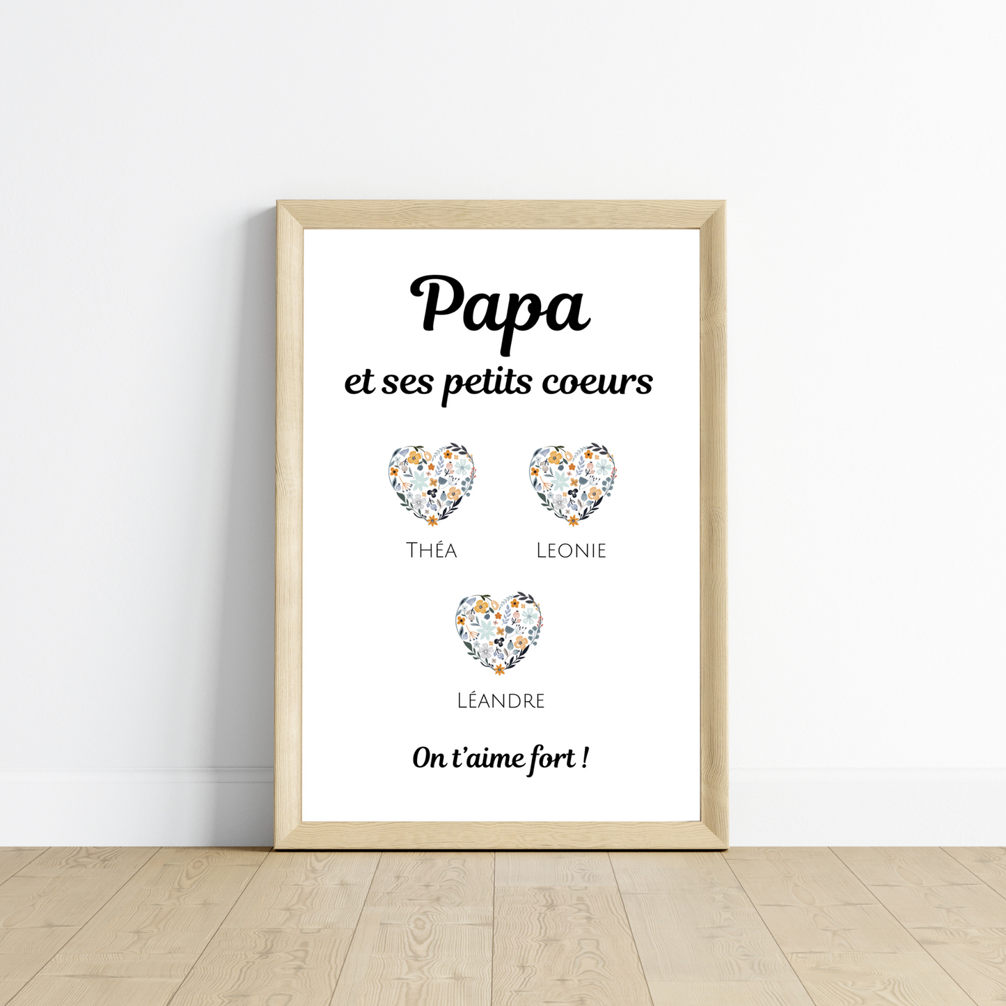 Affiche papa personnalisée - cadeau pour papa - Idée cadeau fête des pères par Le Temps des Paillettes - Le Temps des Paillettes