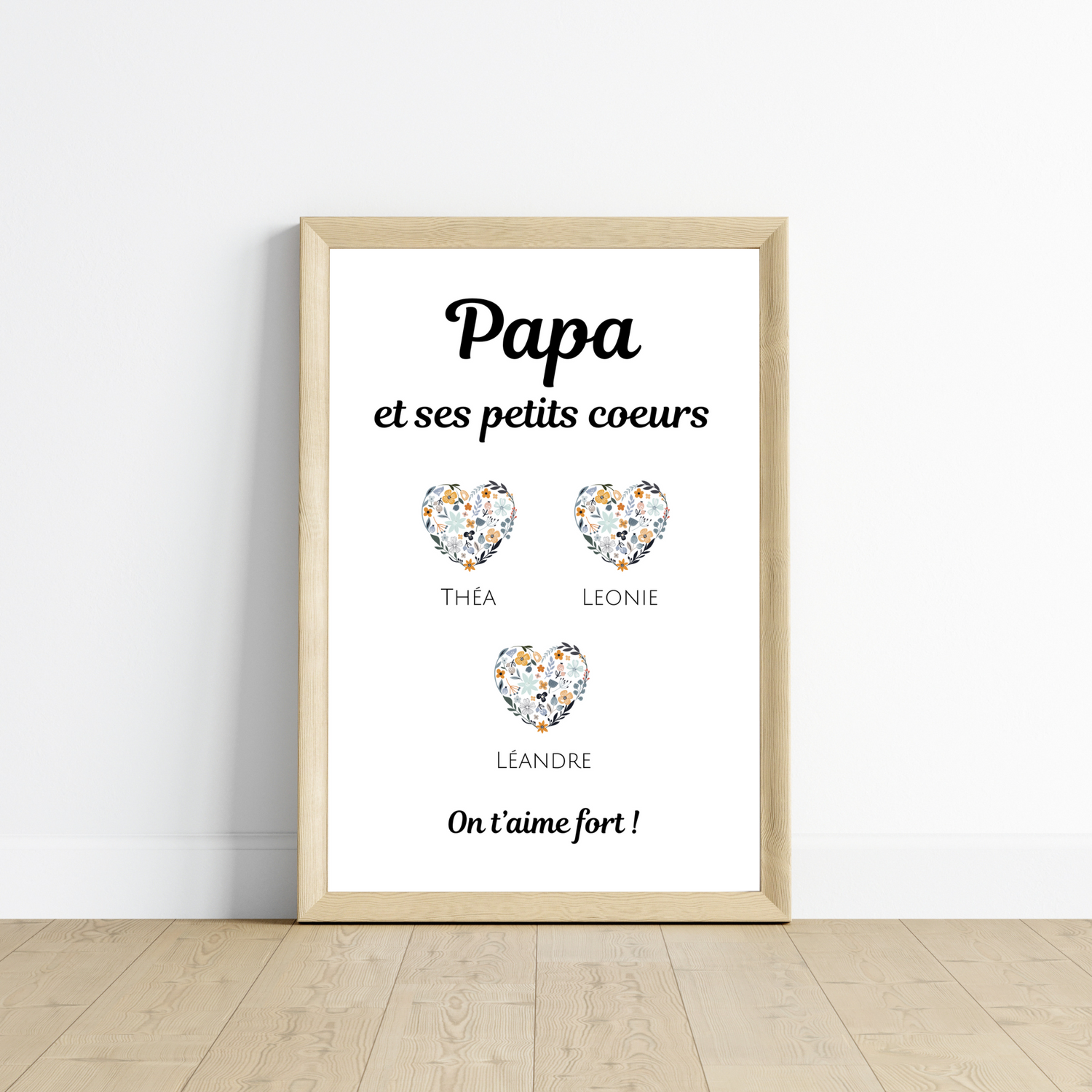 Affiche papa personnalisée  - cadeau pour papa - Idée cadeau fête des pères  par Le Temps des Paillettes - Le Temps des Paillettes