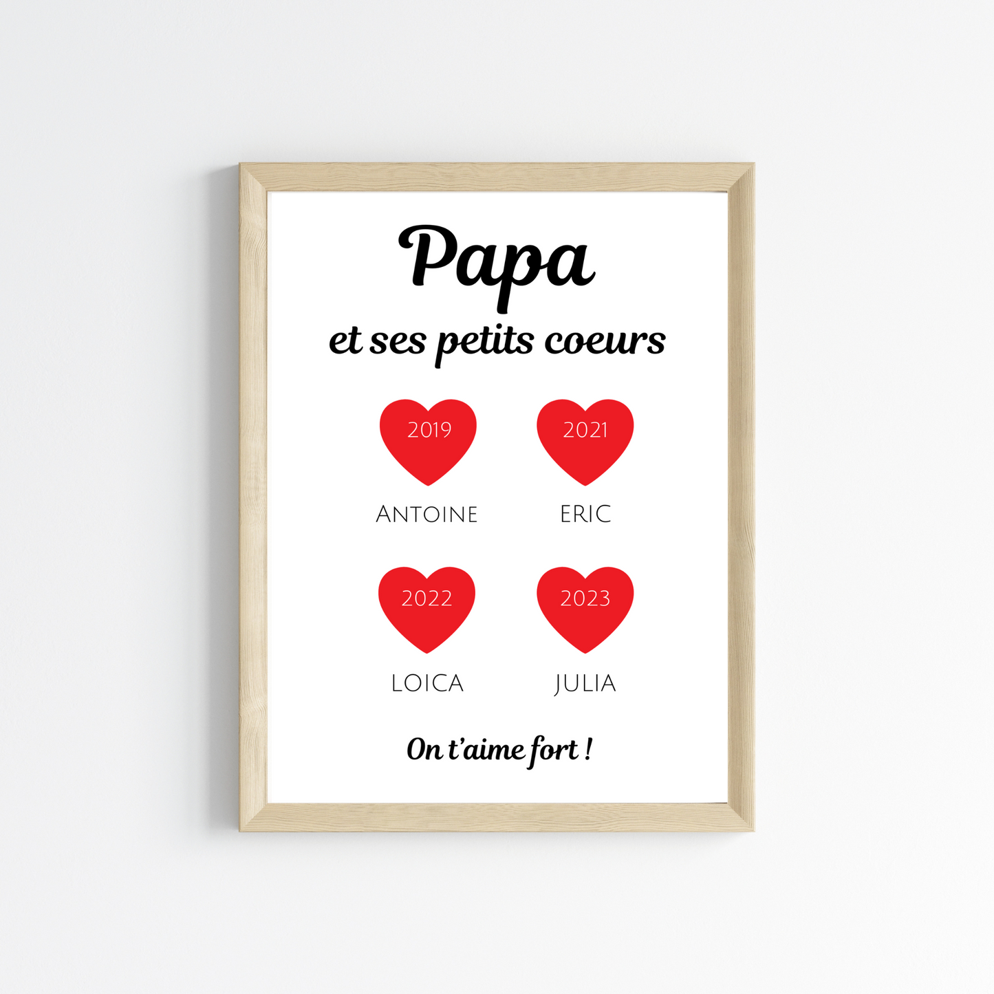 Affiche papa personnalisée - cadeau pour papa - Idée cadeau fête des pères par Le Temps des Paillettes - Le Temps des Paillettes