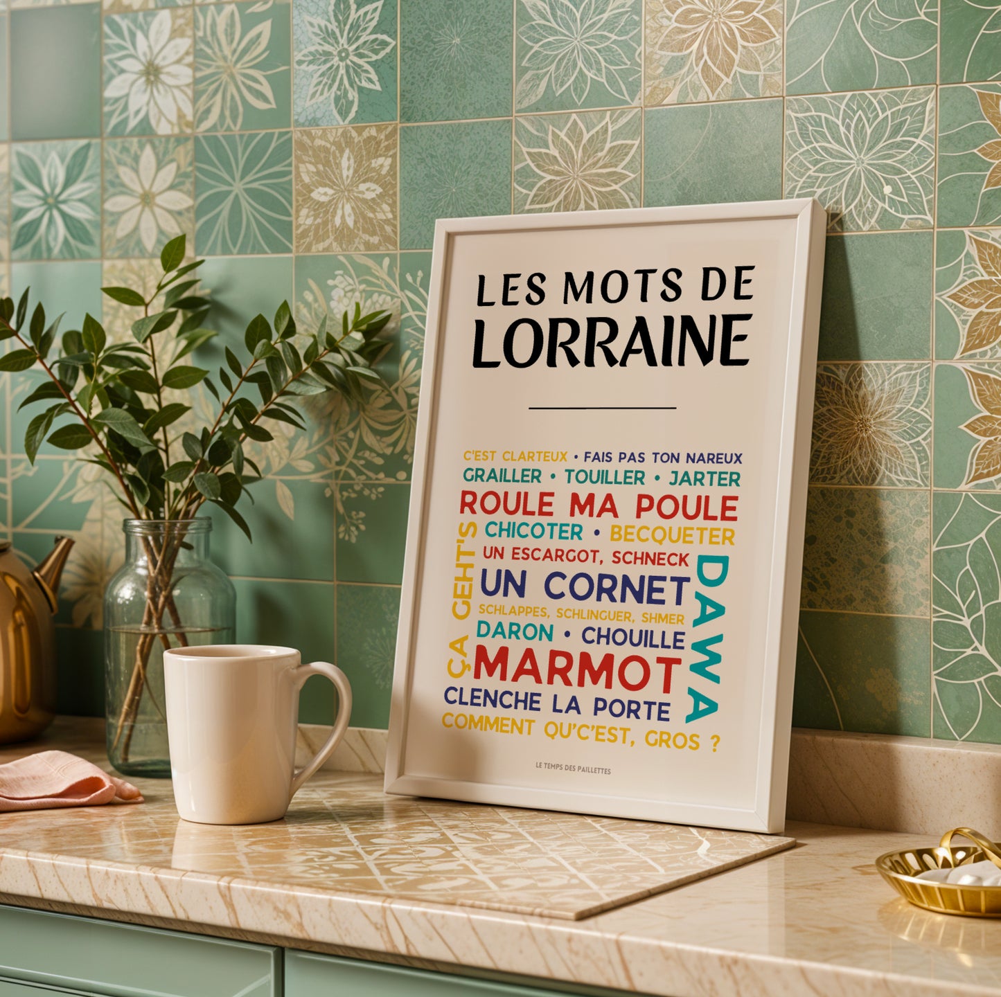 affiche texte typographique noir blanc lorraine