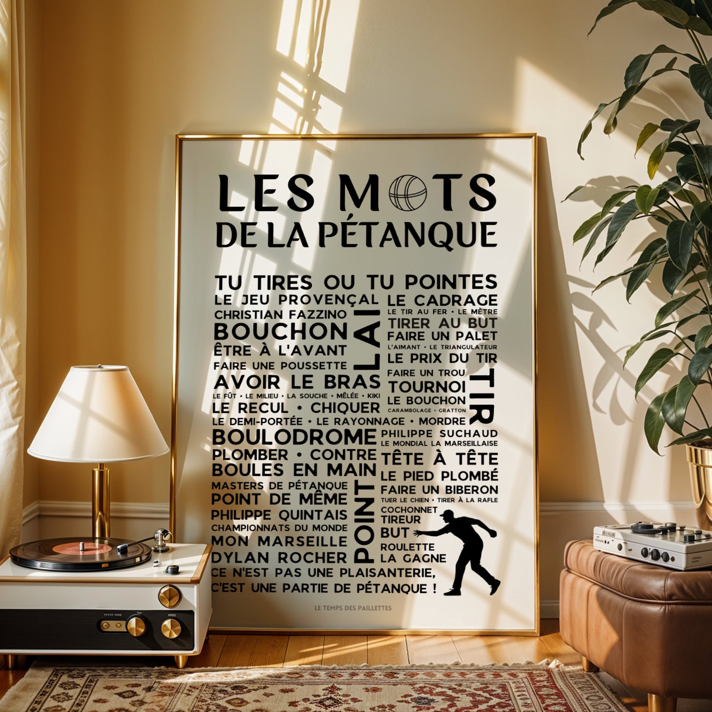 Affiche La pétanque - Poster mots et expressions de pétanque