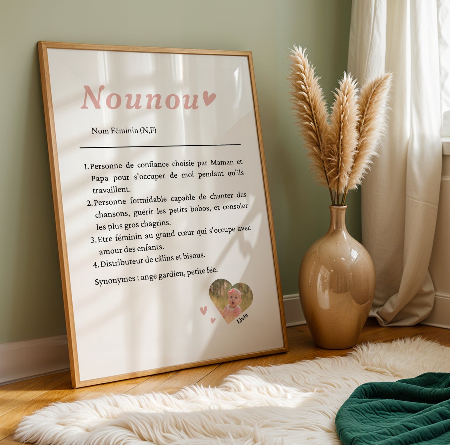 Affiche Définition Nounou Personnalisée – Prénom et Photo de l’Enfant - Image 3