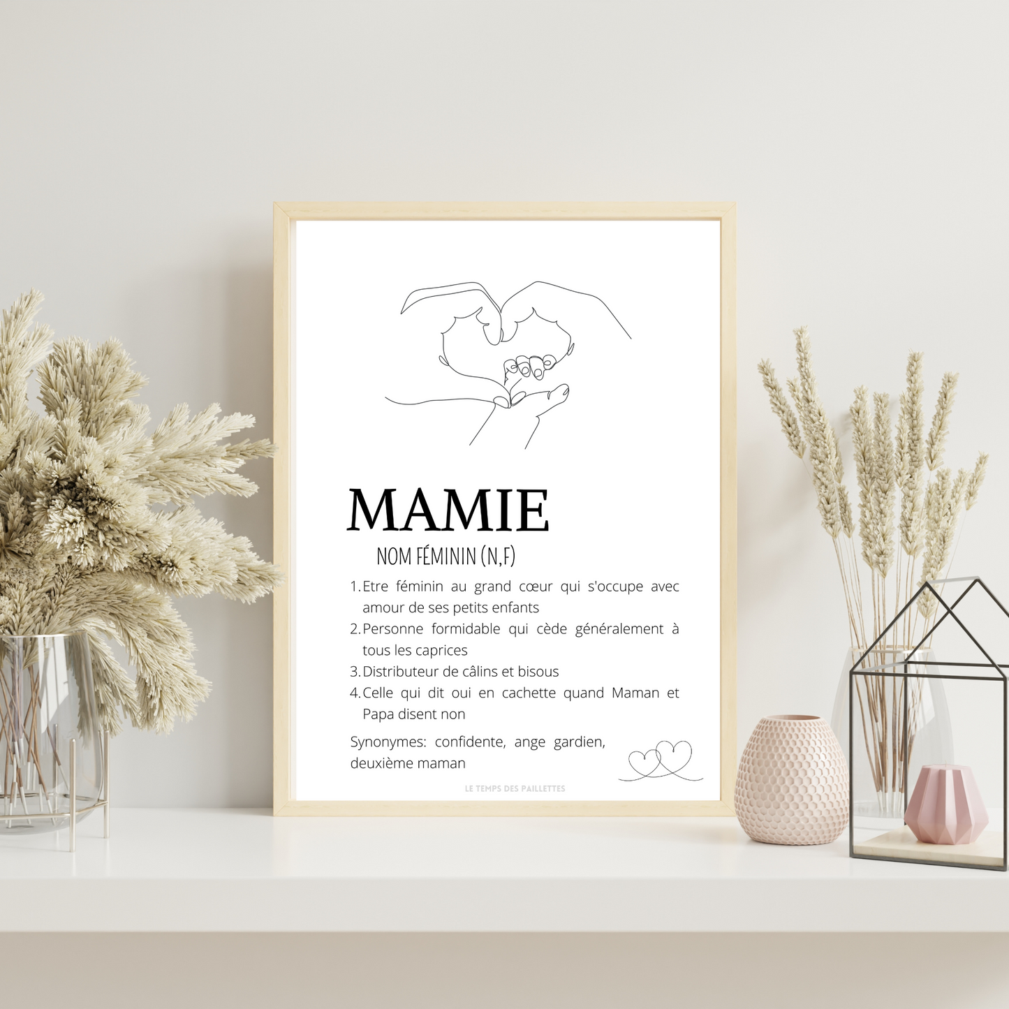 Affiche définition mamie personnalisée - Affiche mamie personnalisée - cadeau mamie personnalisée par Le Temps des Paillettes - Le Temps des Paillettes