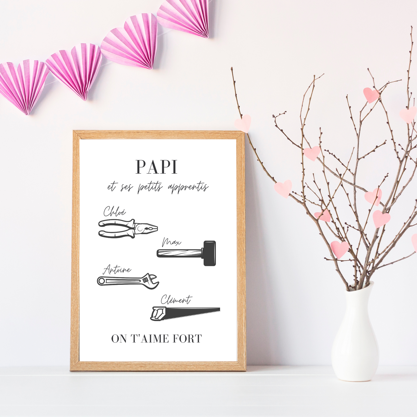 Affiche papi personnalisée - Cadeau papi personnalisée - Cadeau fête des grands-pères par Le Temps des Paillettes - Le Temps des Paillettes