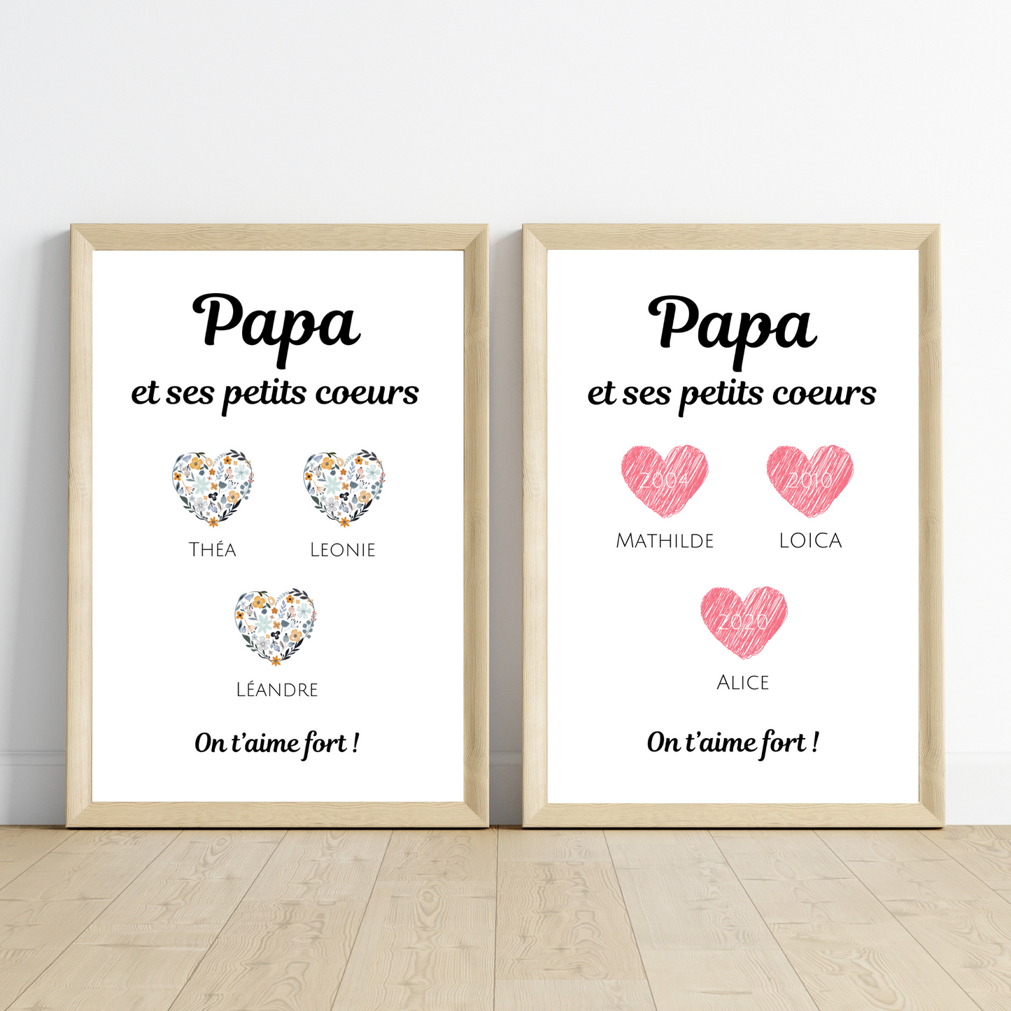 Affiche papa personnalisée - cadeau pour papa - Idée cadeau fête des pères par Le Temps des Paillettes - Le Temps des Paillettes