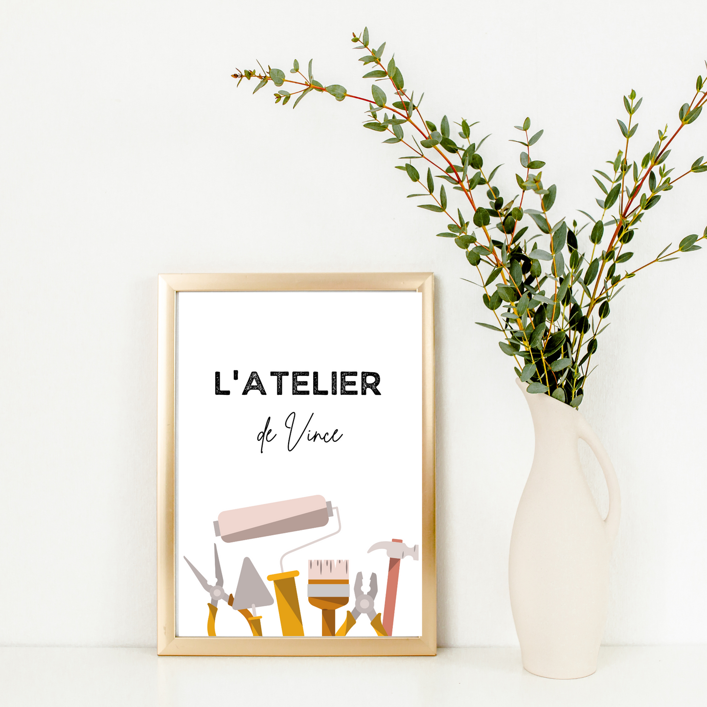 Atelier de bricolage personnalisée - Poster pour bricoleurs par Le Temps des Paillettes - Le Temps des Paillettes