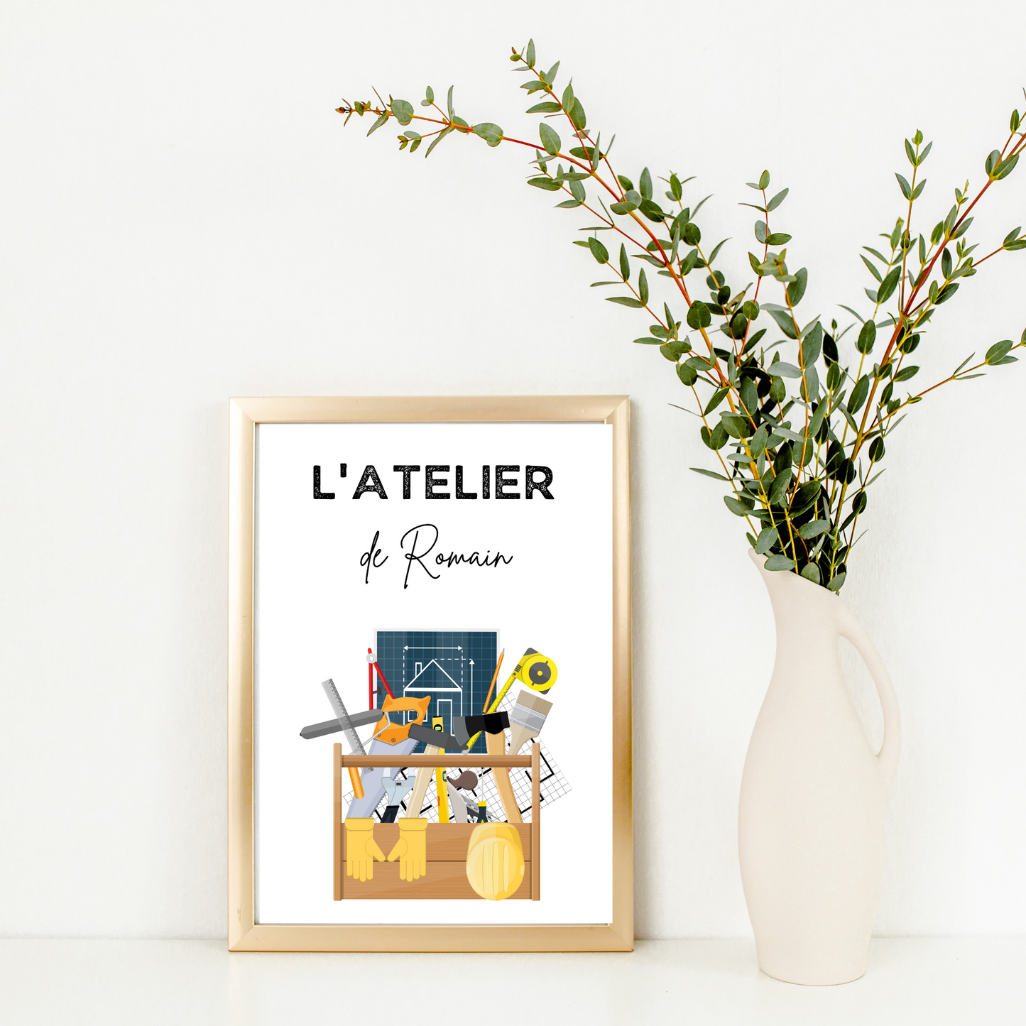 Affiche Atelier de bricolage personnalisée - Poster pour bricoleurs par Le Temps des Paillettes - Le Temps des Paillettes