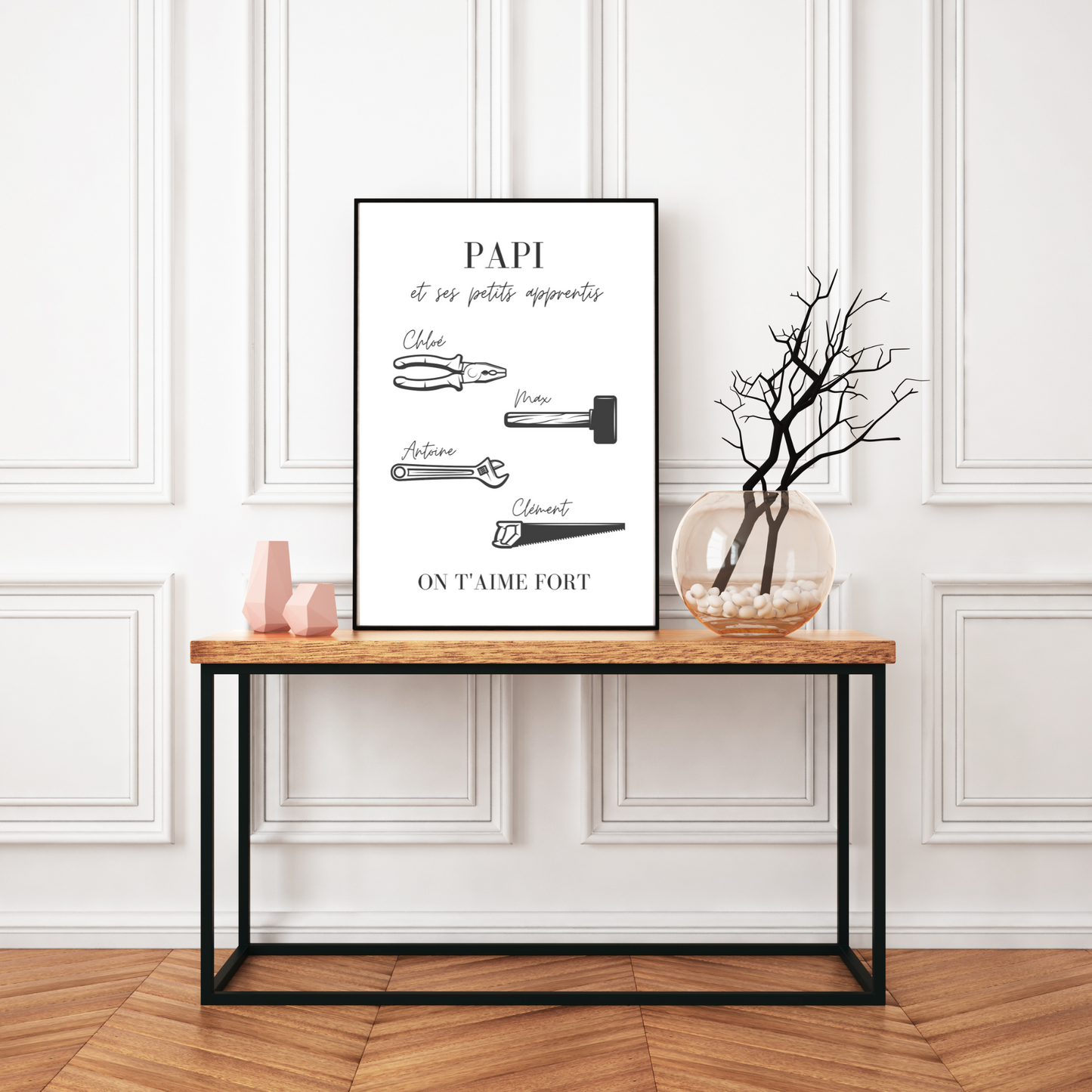 Affiche papi personnalisée - Cadeau papi personnalisée - Cadeau fête des grands-pères par Le Temps des Paillettes - Le Temps des Paillettes