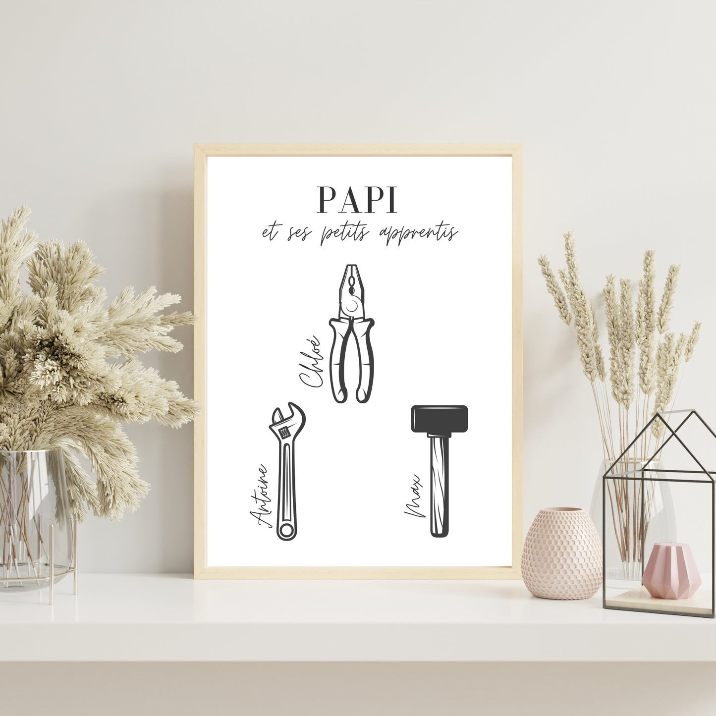 Affiche papi personnalisée - Cadeau papi personnalisée - Cadeau fête des grands-pères par Le Temps des Paillettes - Le Temps des Paillettes