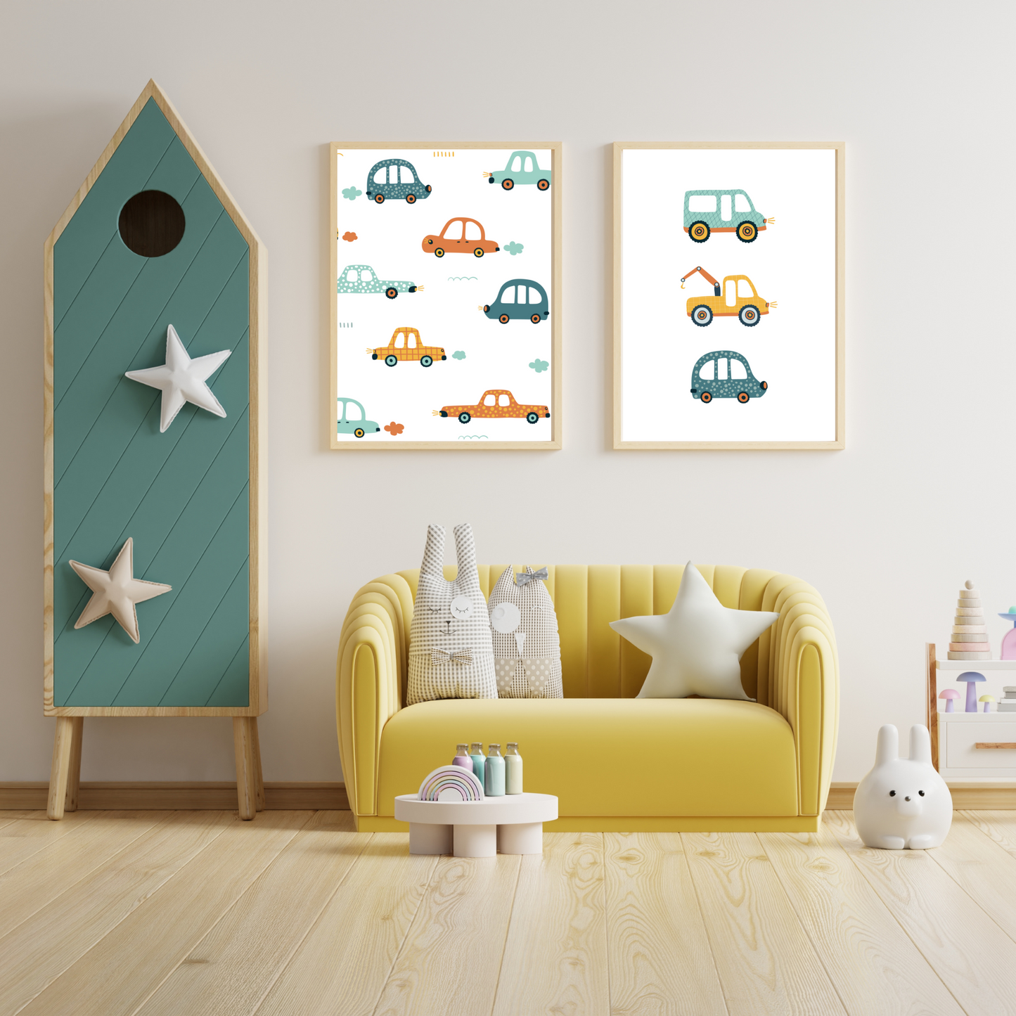 Set affiches enfant route & véhicules - poster bébé voitures par Le Temps des Paillettes - Le Temps des Paillettes