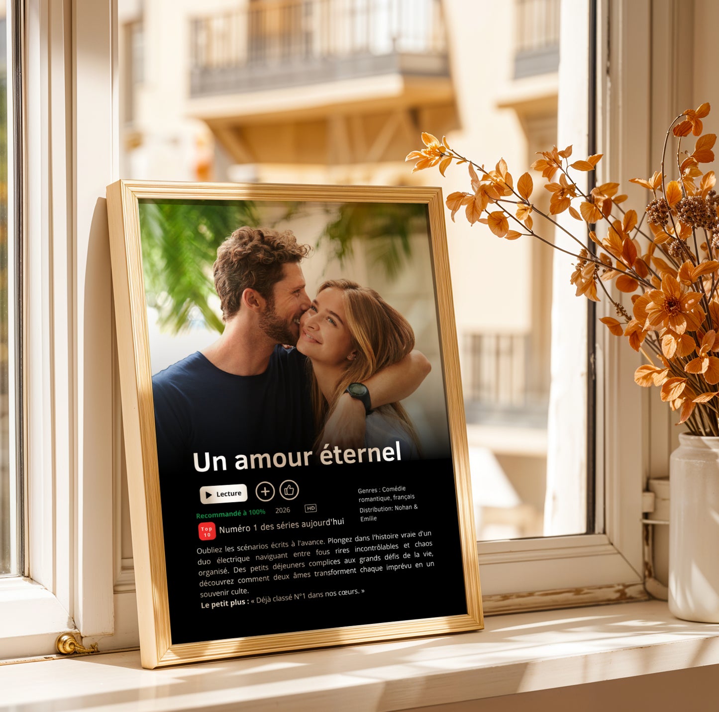 Affiche série personnalisé pour couple avec photos - affiche Netflix - cadeau saint valentin avec photo - affiche personnalisée film par Le Temps des Paillettes - Image 8