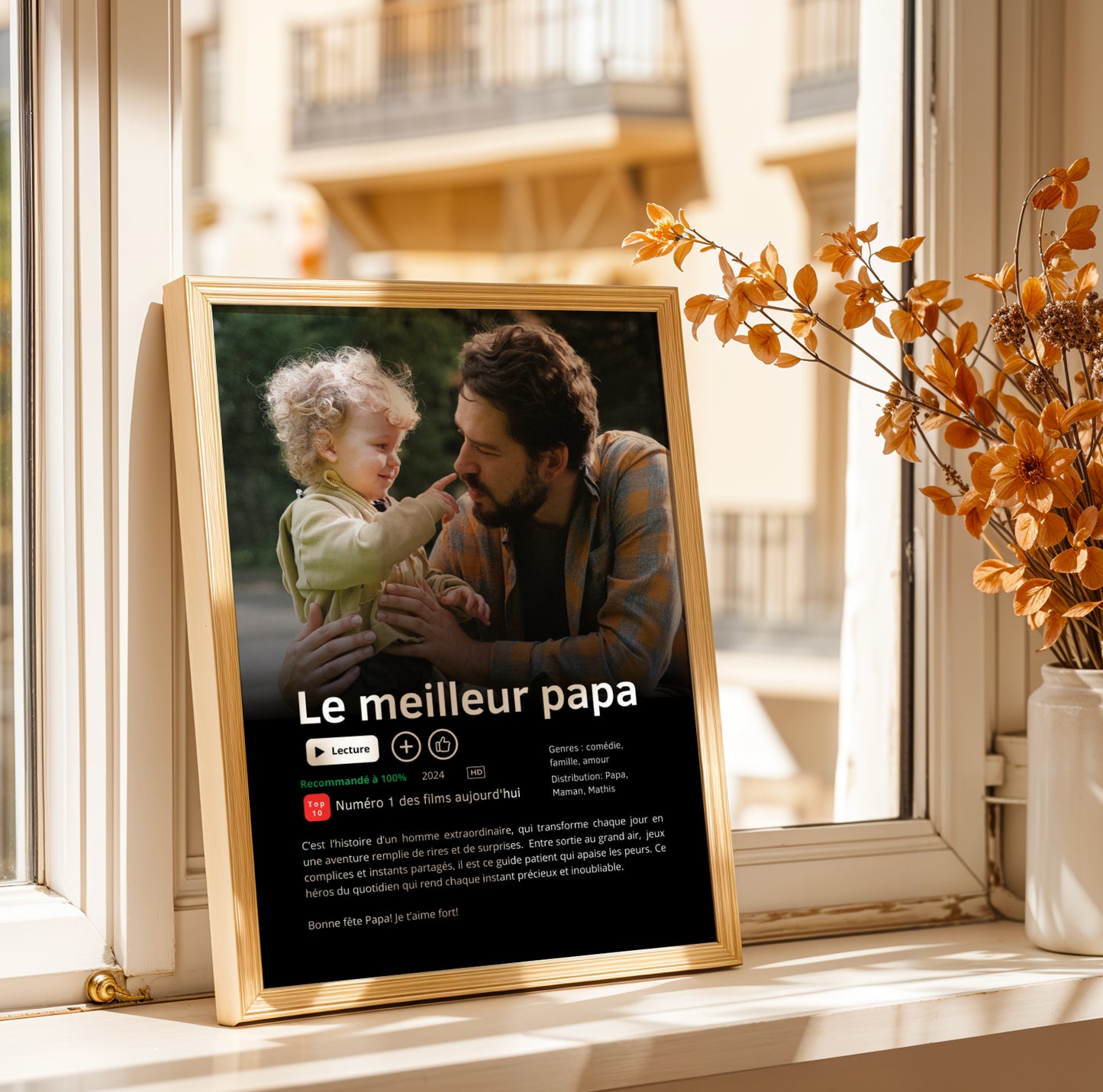 Affiche personnalisée style Netflix « Meilleur Papa du Monde » - Image 6
