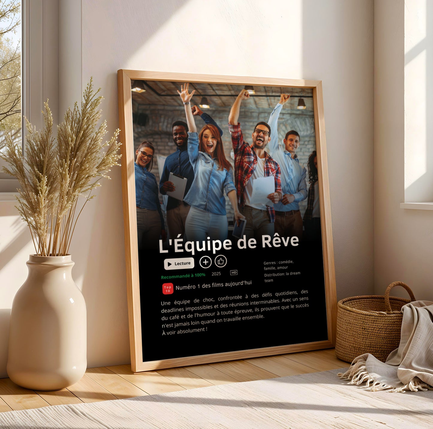 Affiche Netflix Personnalisée « L'Équipe de Rêve » pour collègue travail - Image 5