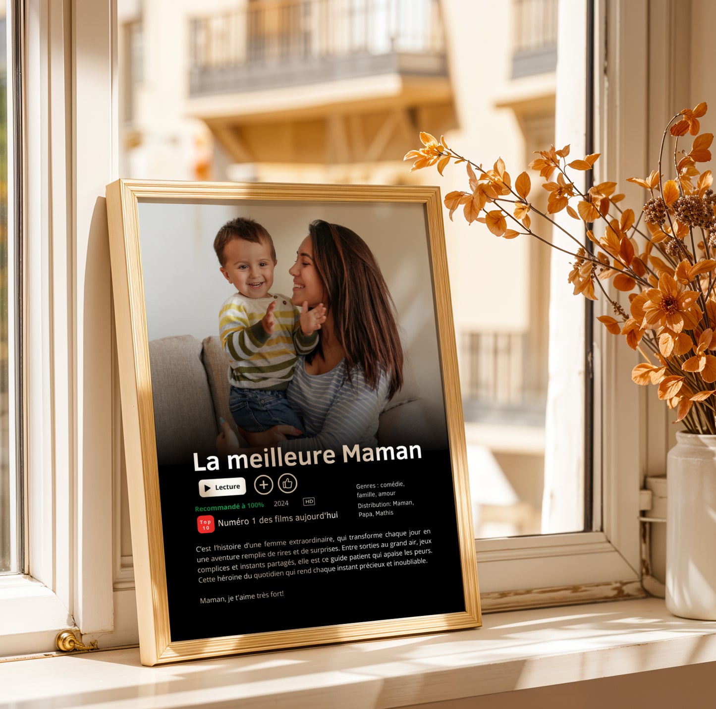 Affiche Netflix Personnalisée « Meilleure Maman du Monde » avec photo