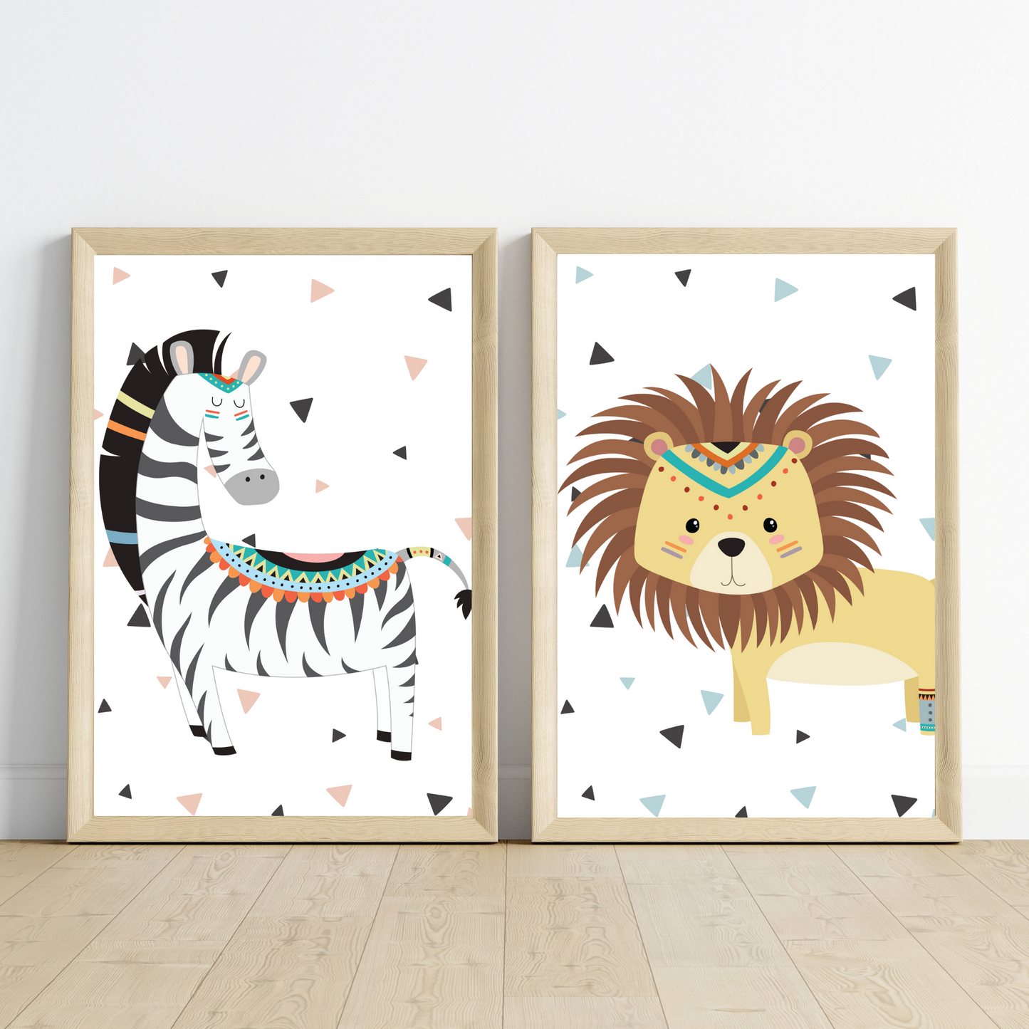 Trio affiches animaux de la Forêt et Jungle pour Chambre d'Enfant