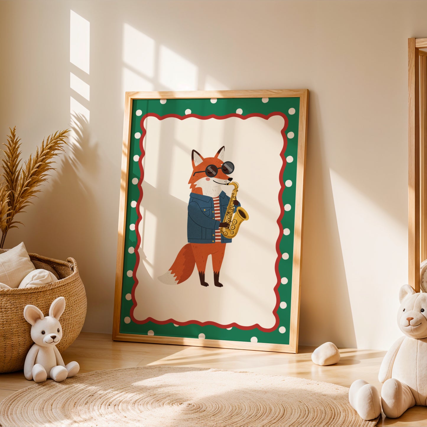 Affiche Renard Saxophone – Poster Coloré Animaux Musiciens Chambre Enfant Dopamine Decor Cadeau Naissance - Image 6