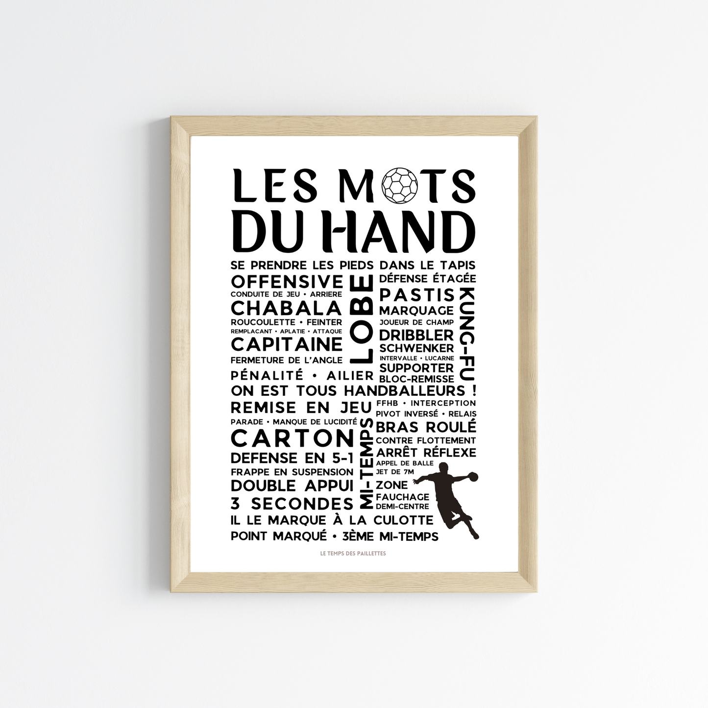 Affiche Les mots du Hand - Affiche de sport