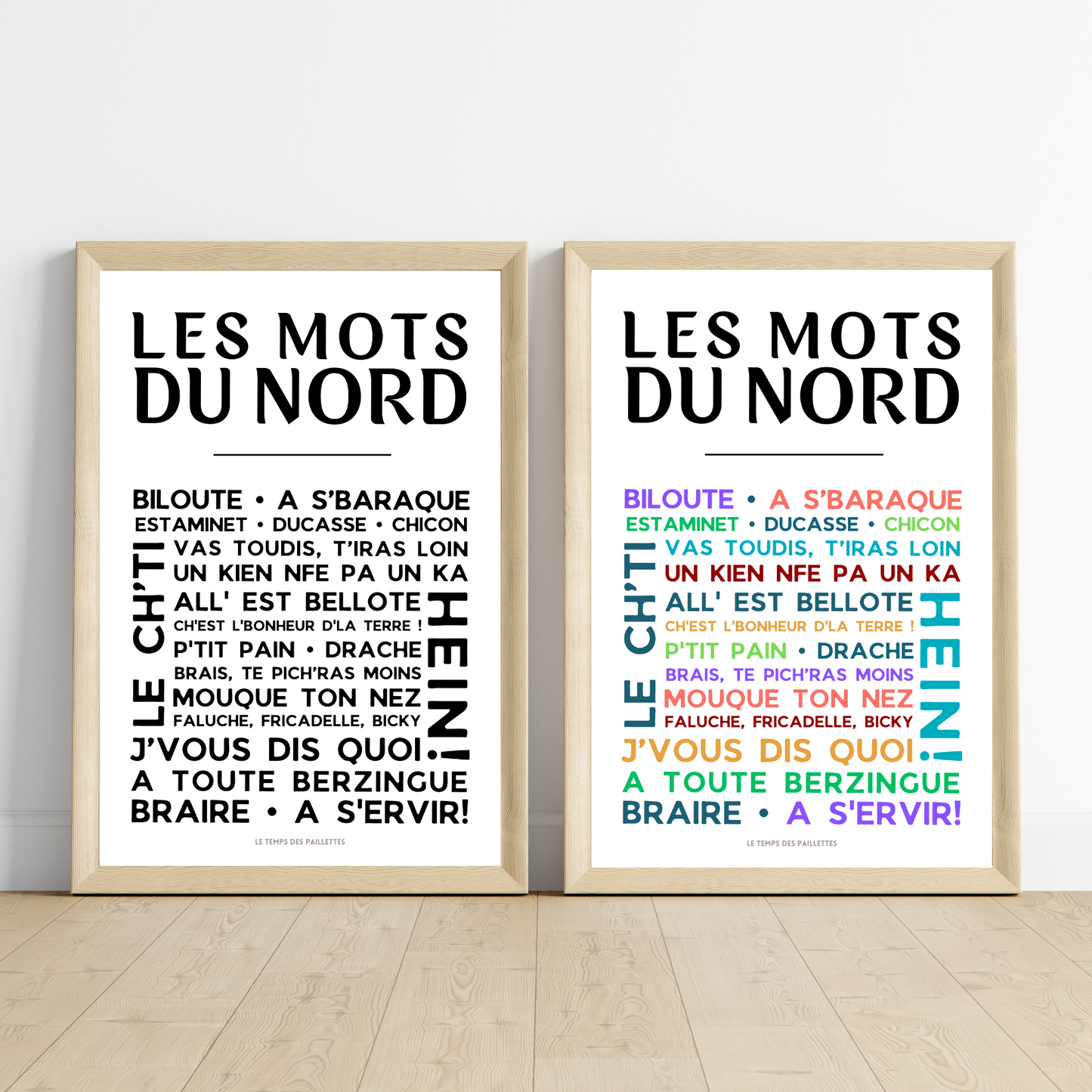Affiche les Mots du nord - le nord - ch'ti par Le Temps des Paillettes - Le Temps des Paillettes