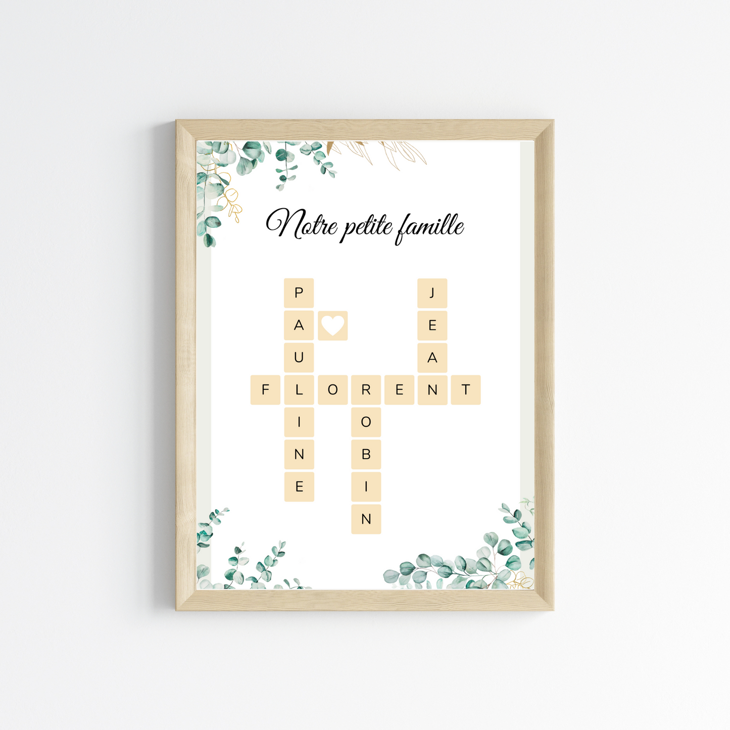 Affiche pêle-mêle / Affiche Scrabble famille personnalisée