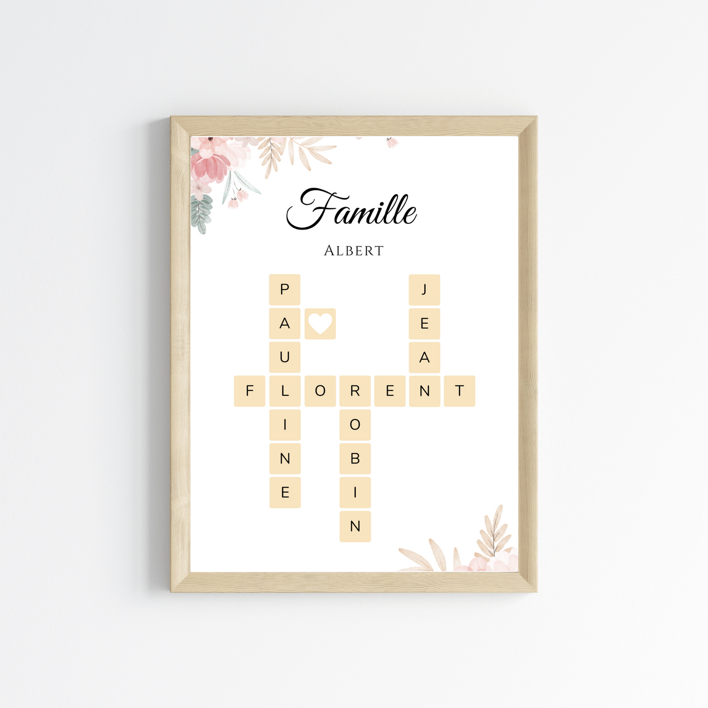 Affiche pêle-mêle / Affiche Scrabble famille personnalisée