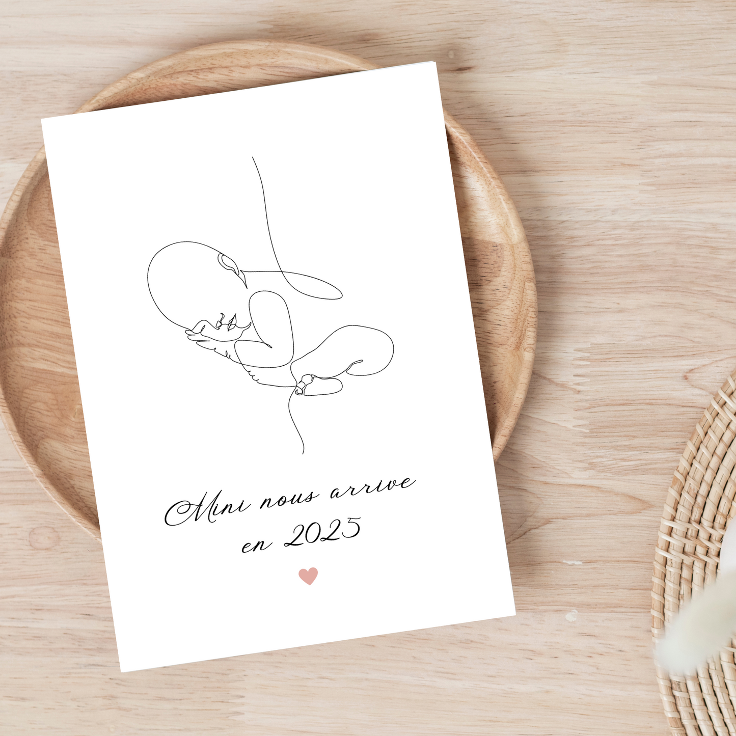 Carte annonce grossesse personnalisée - Annonce de grossesse originale