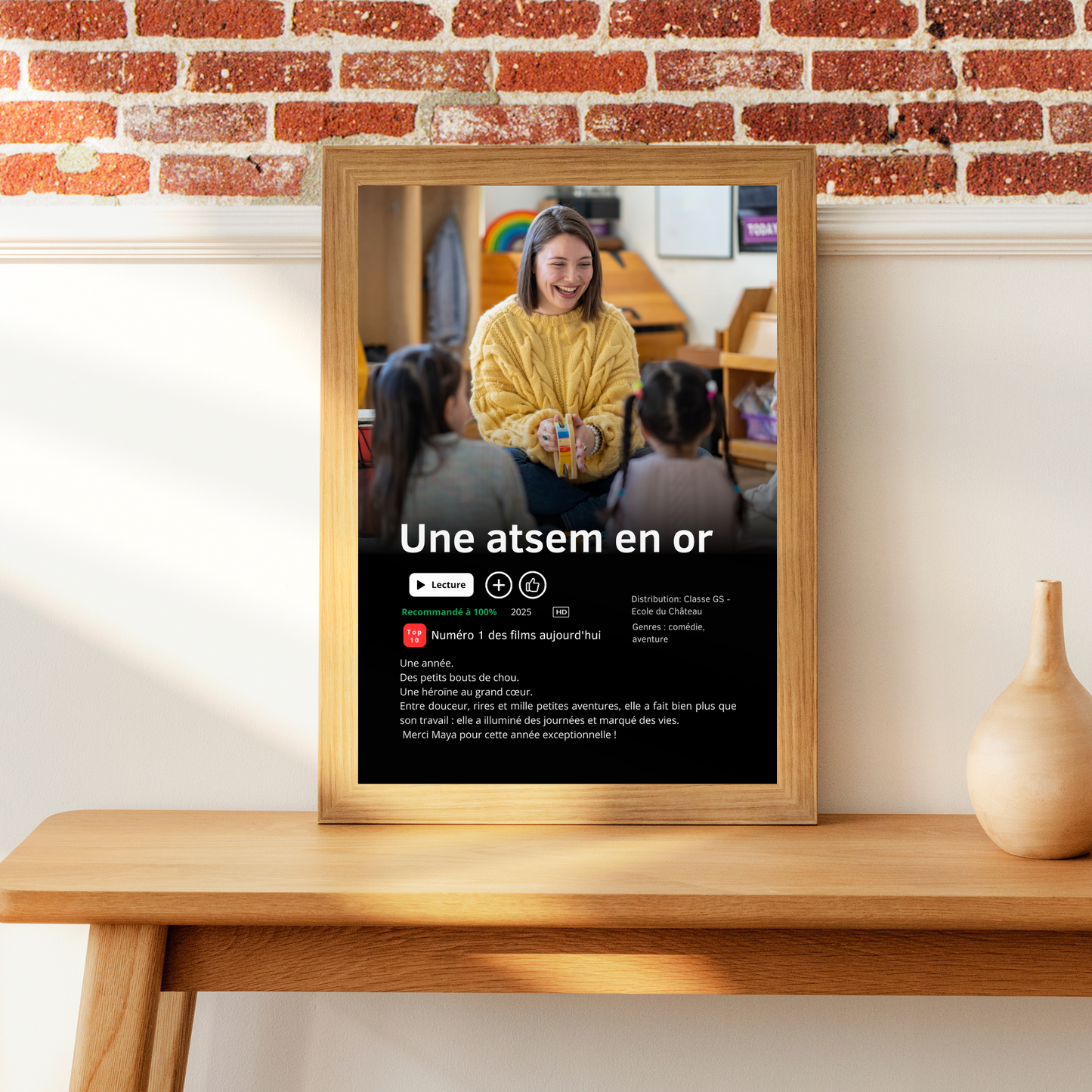 Affiche personnalisée Atsem style Netflix