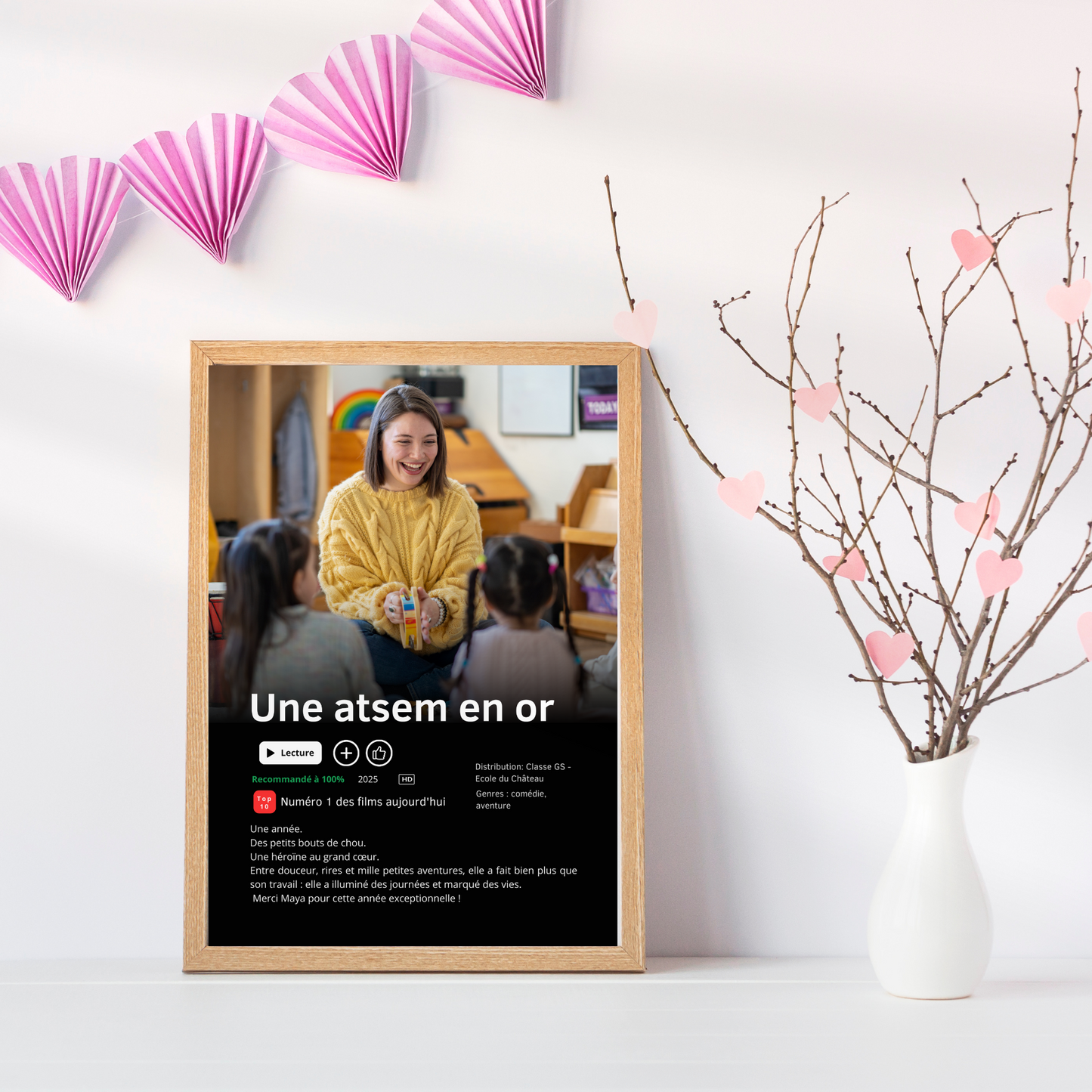 Affiche personnalisée Atsem style Netflix