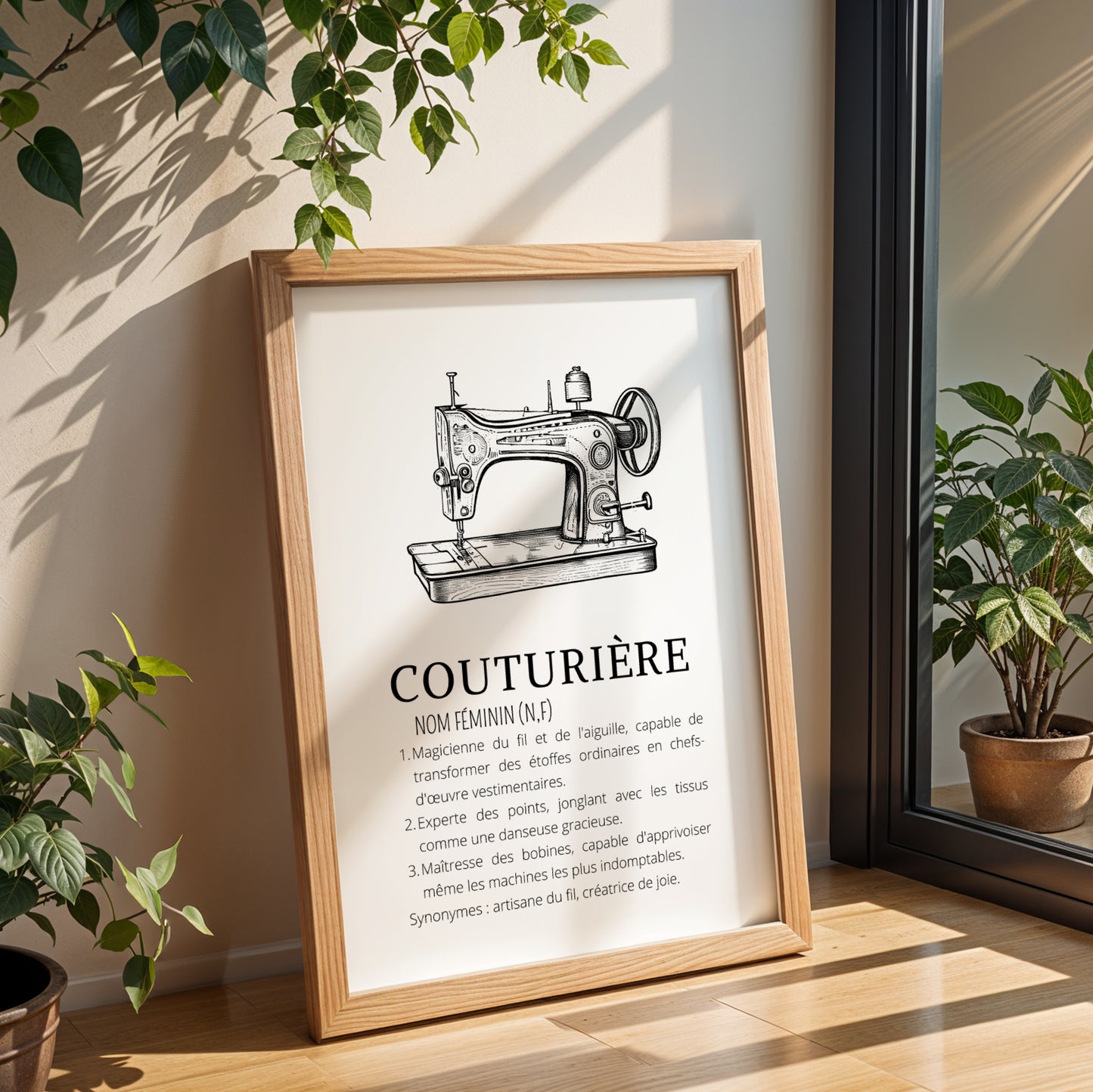 Affiche définition couturière - cadeau pour couturière