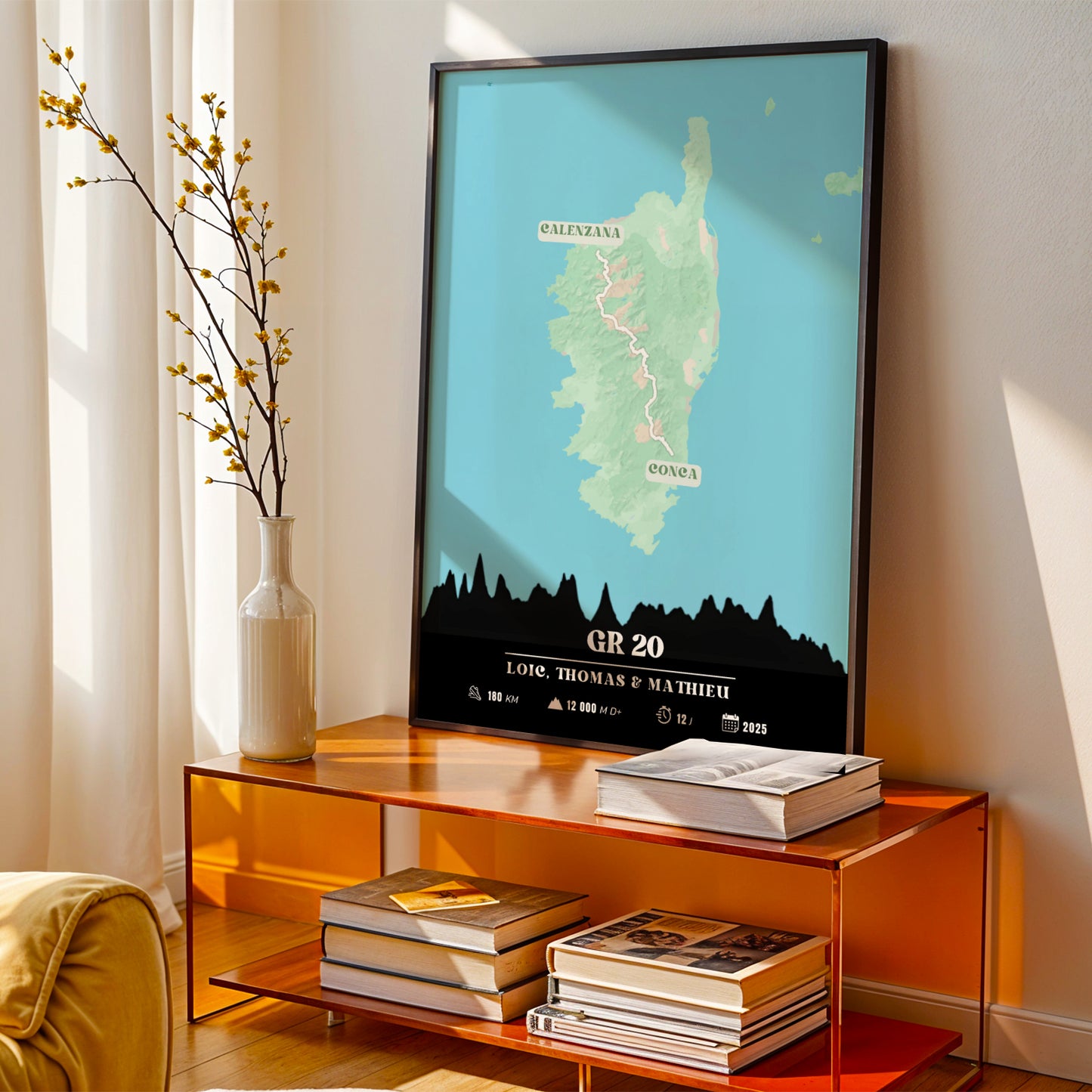 Affiche GR20 personnalisable – Souvenir de randonnée en Corse - Image 6