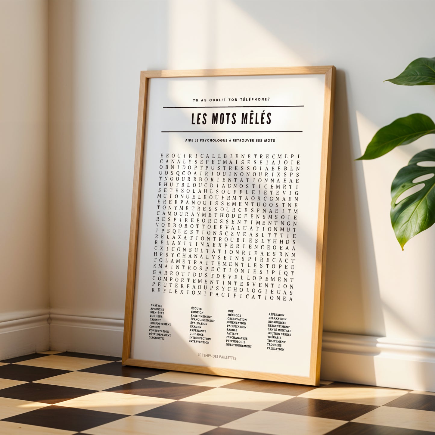 Duo Affiches Salle d'attente Psychologue : Mots Meles Géant et Labyrinthe - Image 9
