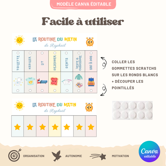 Transformez les matins stressants et les soirées compliquées en moments plus sereins grâce à cette routine enfant imprimable et personnalisable.