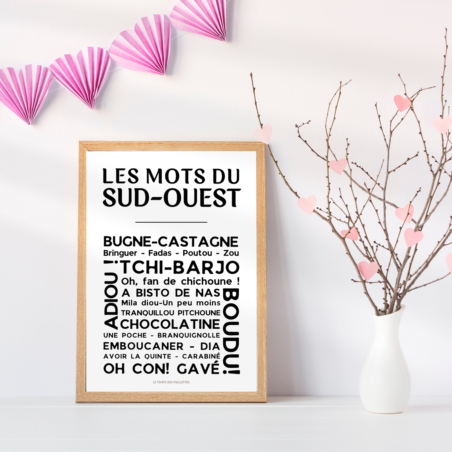 Affiche Les Mots du Sud-Ouest – Poster mots et expressions Occitanie – Décoration régionale – Cadeau noel - Décoration Murale Toulouse