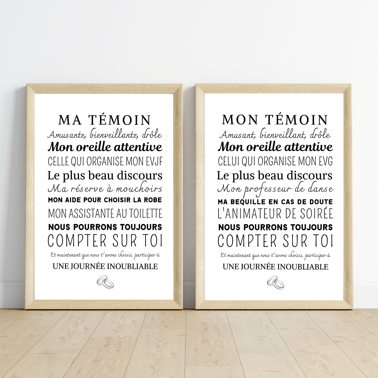 Affiche personnalisé mon témoin - demande témoin - cadeau personnalisé témoin par Le Temps des Paillettes - Le Temps des Paillettes