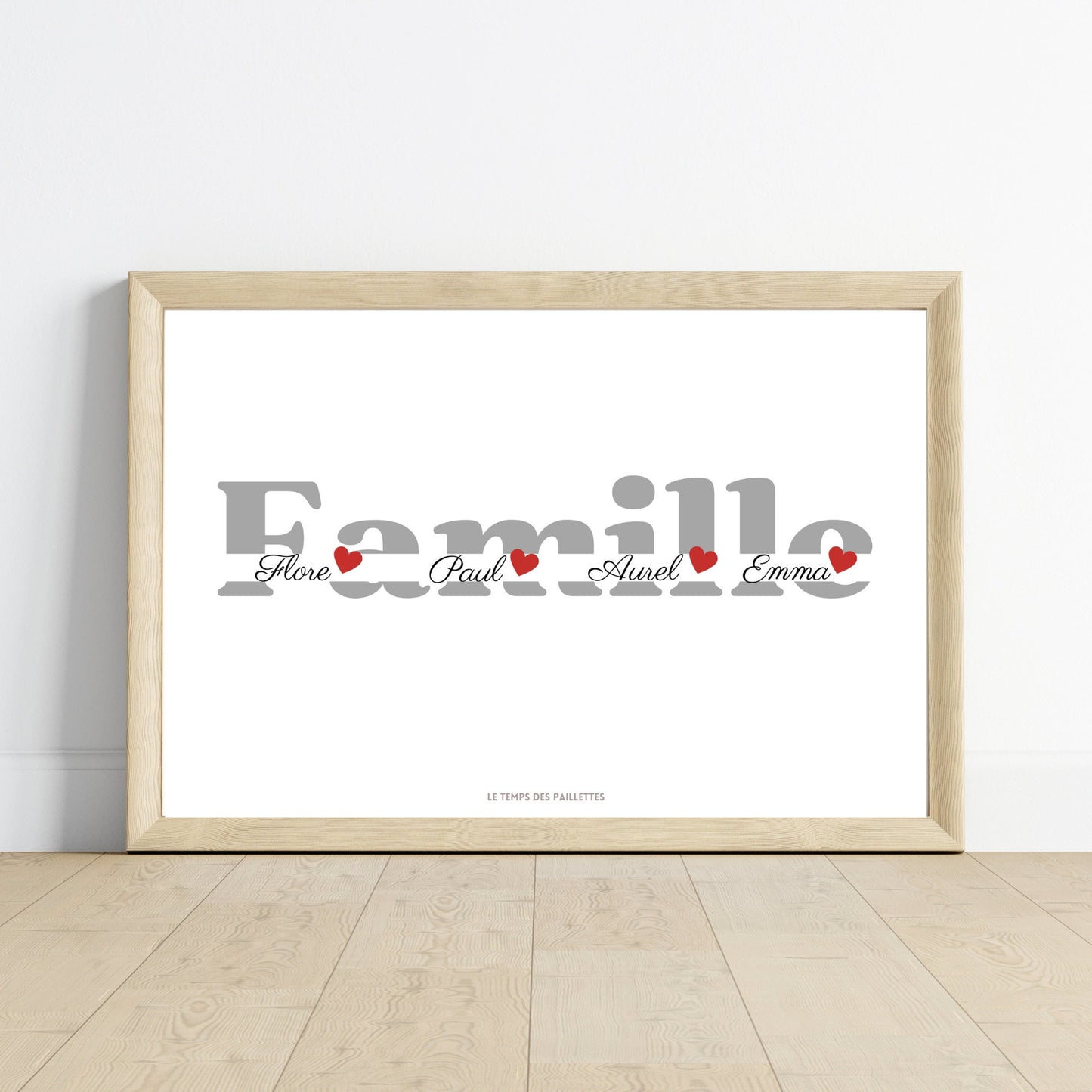 Affiche Famille personnalisée -- cadeau famille - Famille recomposée