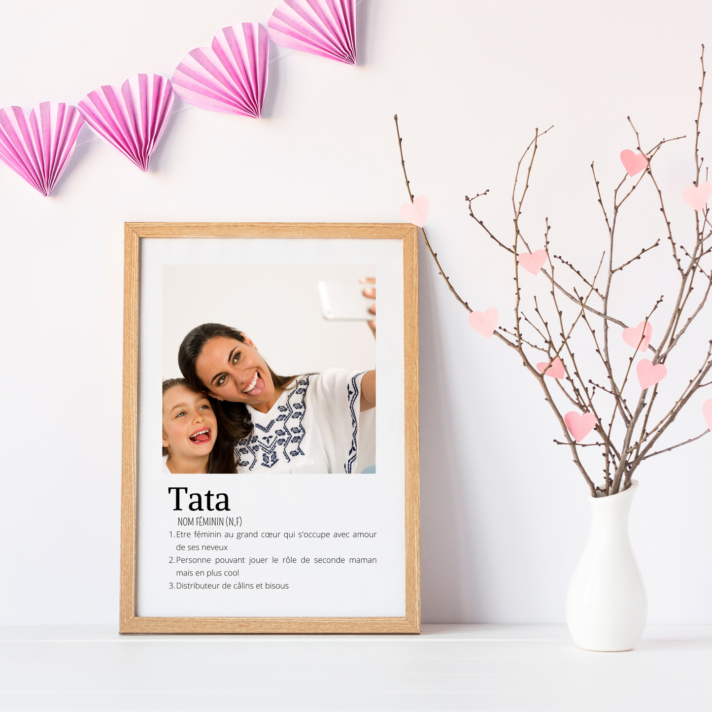 Affiche tata personnalisée photos - cadeau personnalisé tata par Le Temps des Paillettes - Le Temps des Paillettes