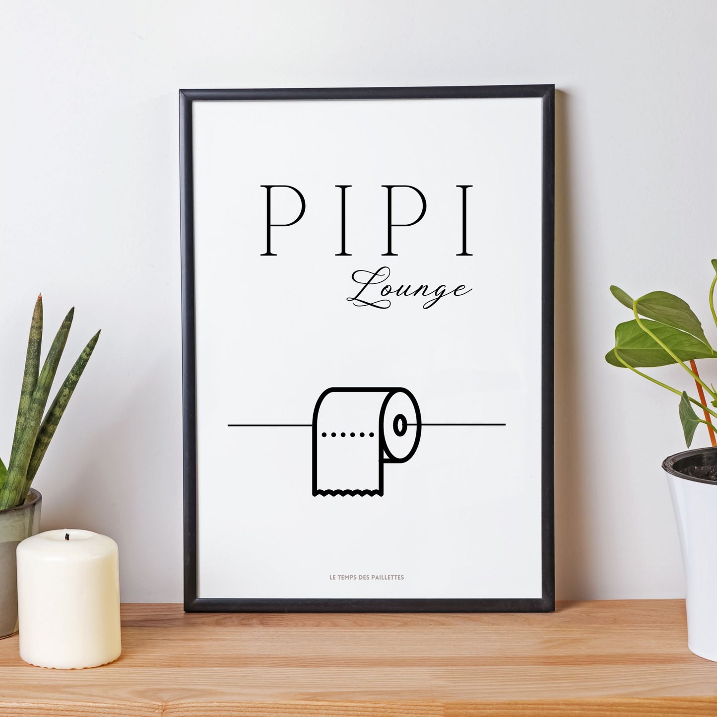 Affiche minimalistes WC et salle de bain - Affiche Les toilettes par Le Temps des Paillettes - Le Temps des Paillettes