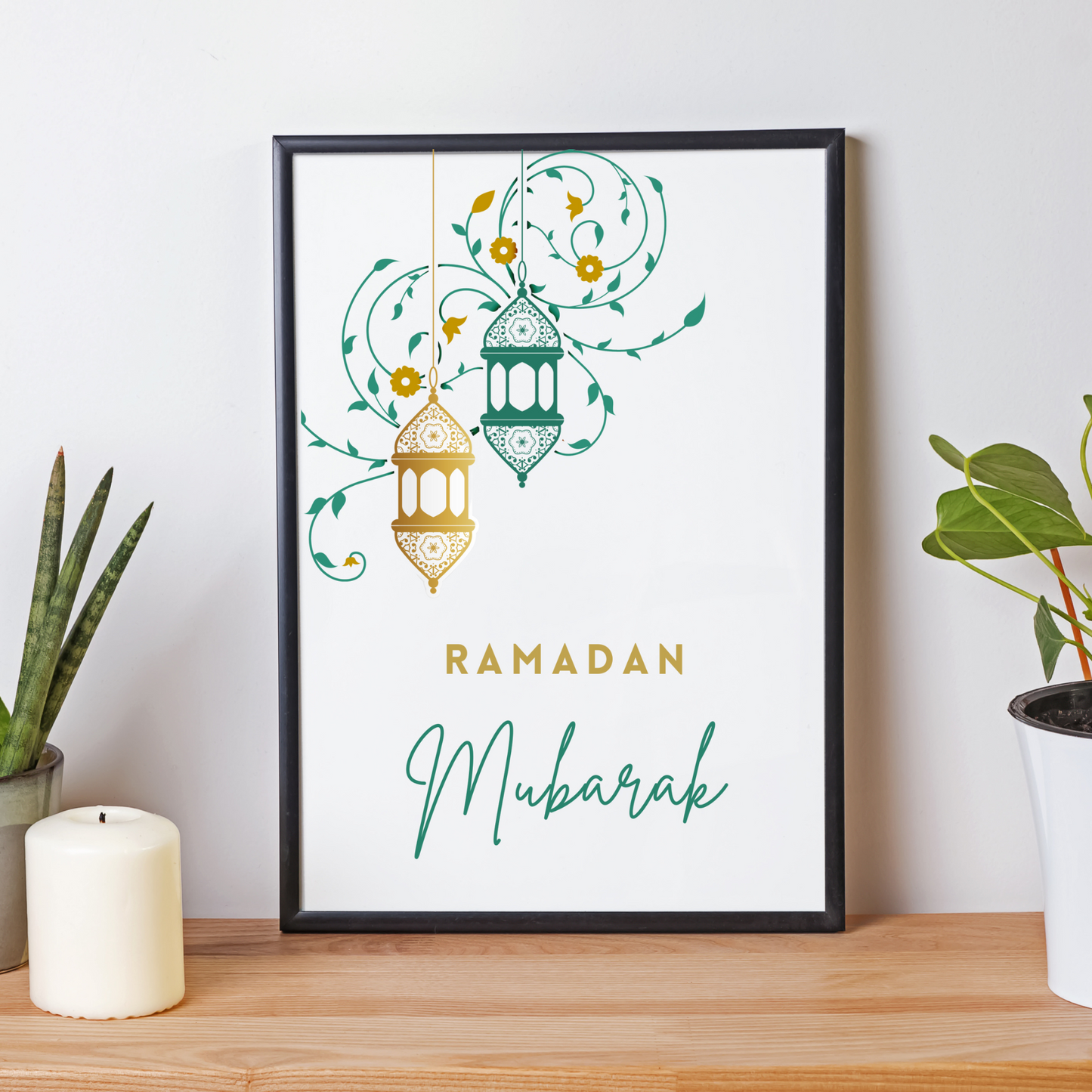 Affiche ramadan mubarak - affiche minimaliste islam par Le Temps des Paillettes - Le Temps des Paillettes