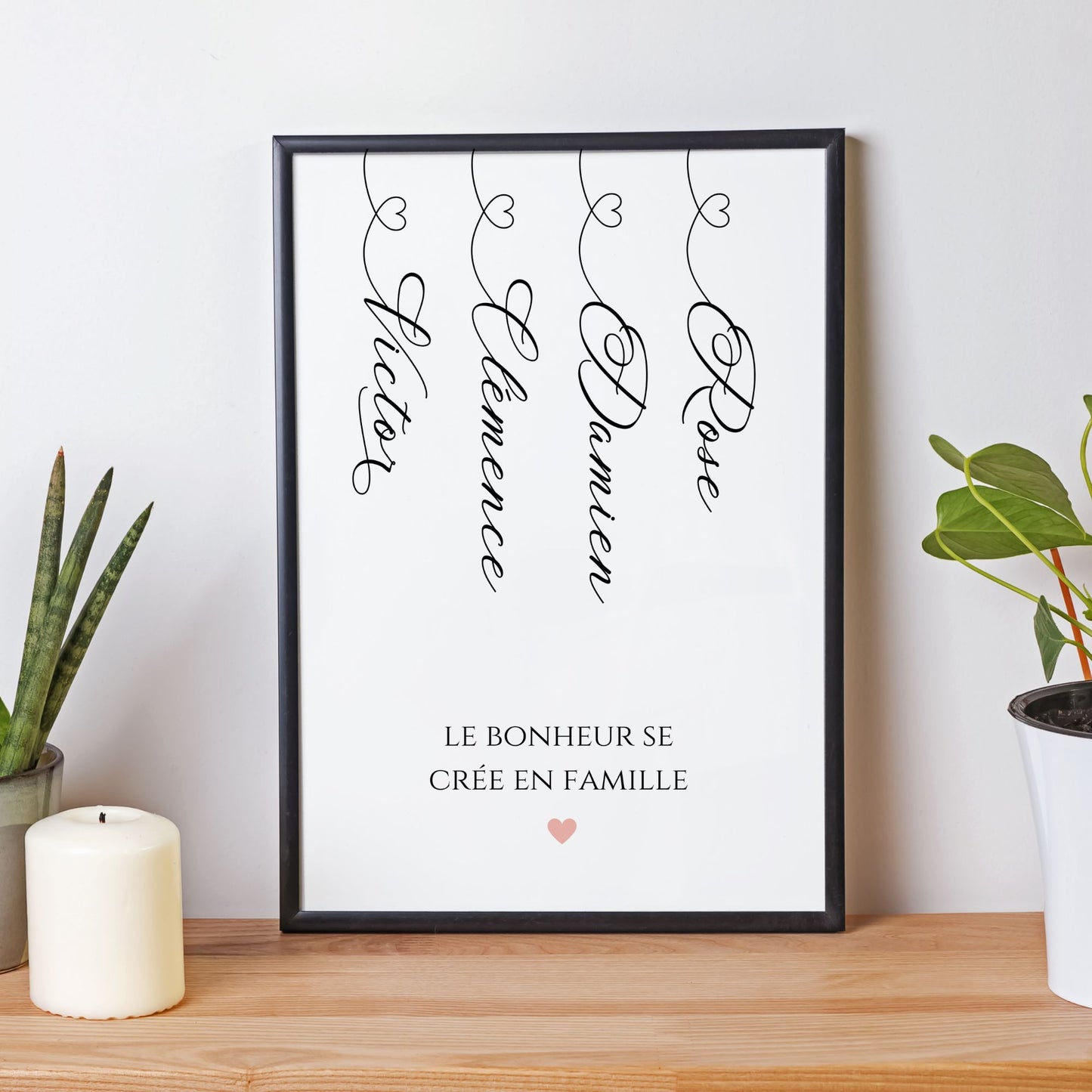 Affiche Famille Prénoms - Affiche Personnalisée Famille par Le Temps des Paillettes - Le Temps des Paillettes