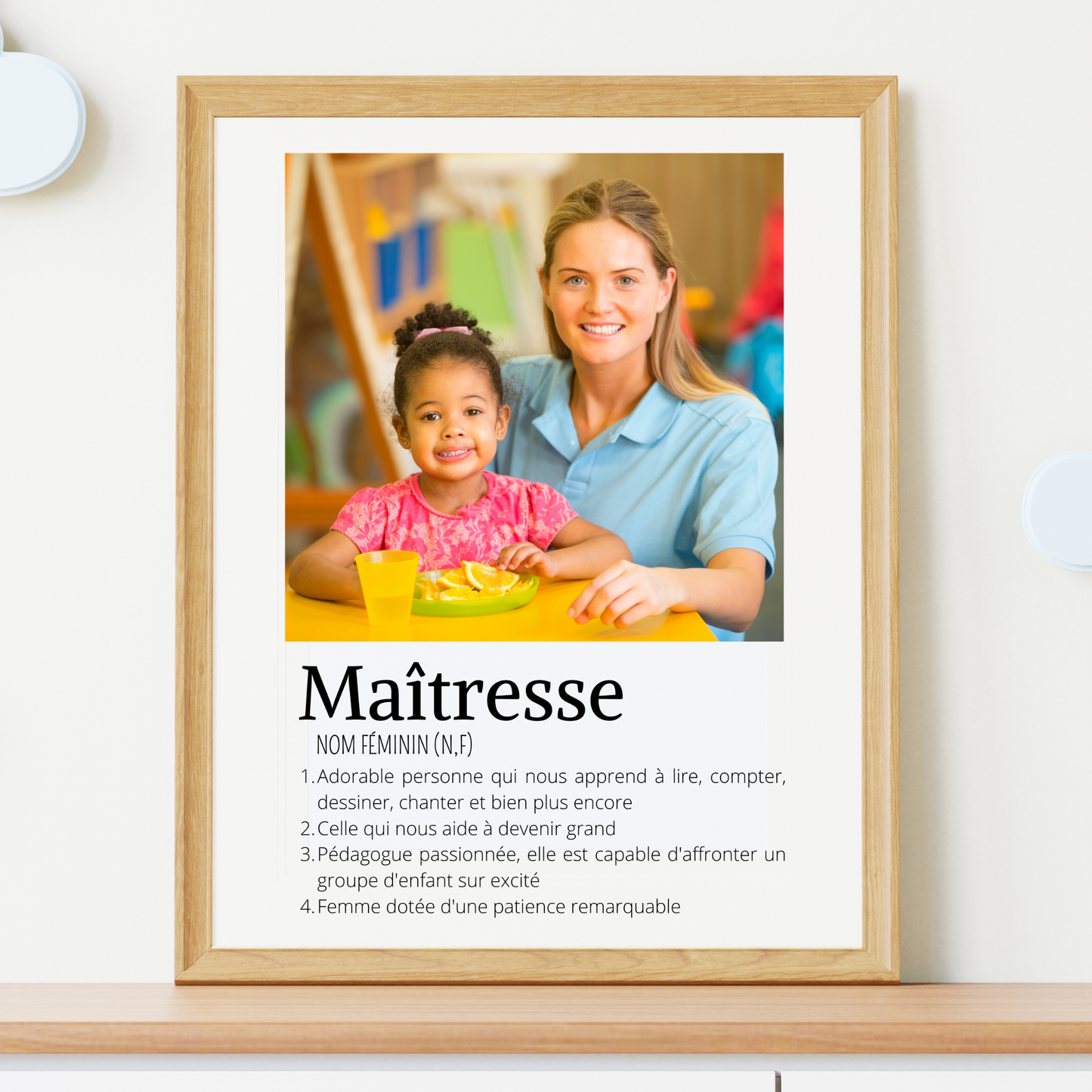 Affiche Maitresse personnalisée photos - cadeau personnalisée Maitresse par Le Temps des Paillettes - Le Temps des Paillettes