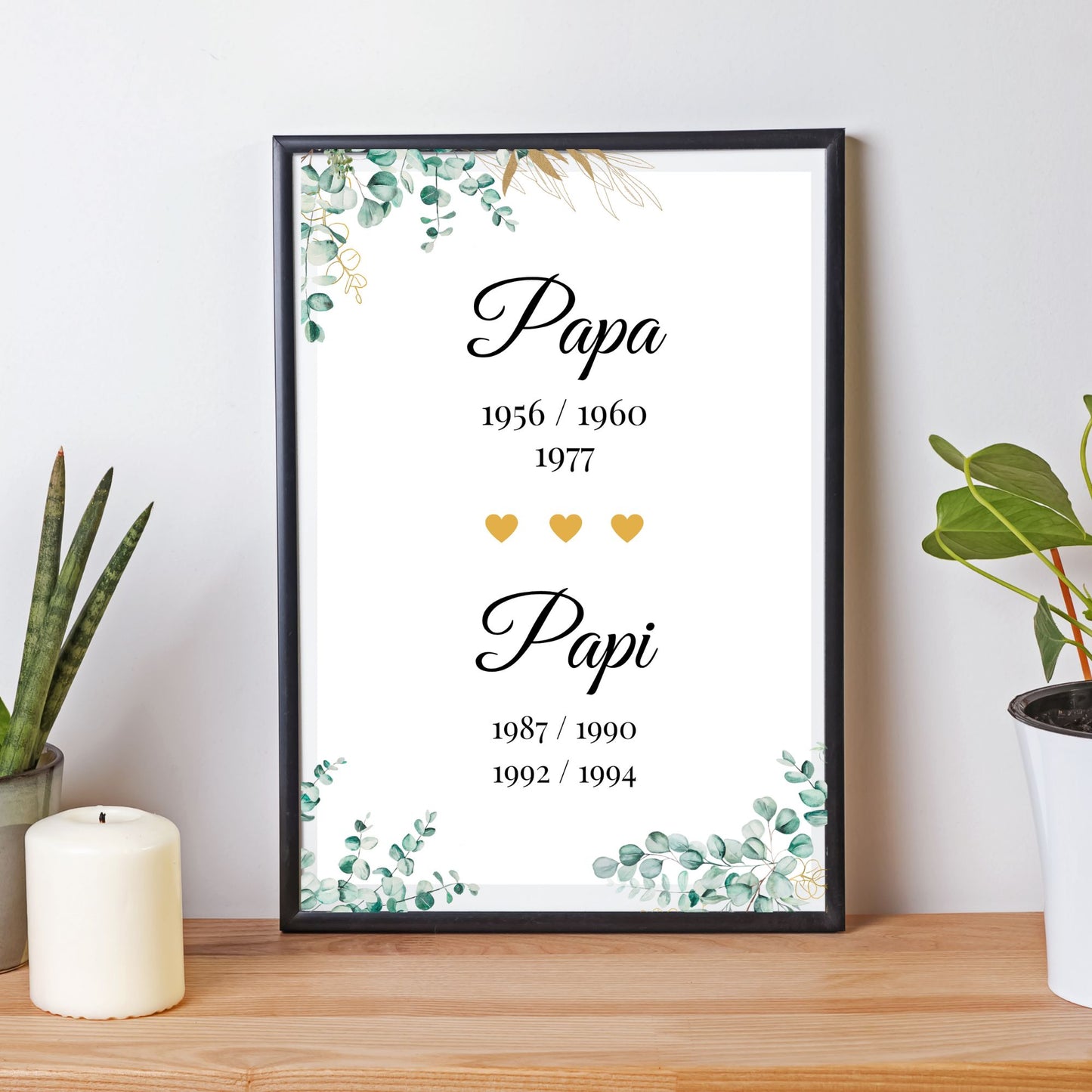 Affiche papi personnalisée - fête des grands pères - cadeau annonce de grossesse papi par Le Temps des Paillettes - Le Temps des Paillettes