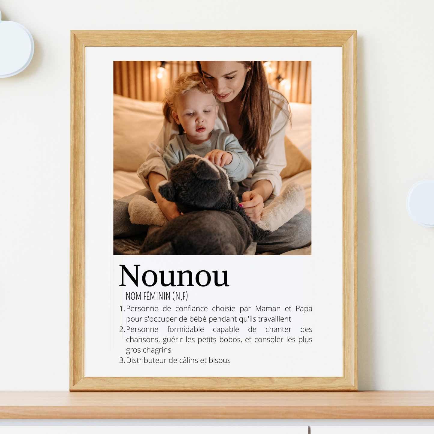 Affiche nounou personnalisée photos - cadeau personnalisée pour nounou par Le Temps des Paillettes - Le Temps des Paillettes