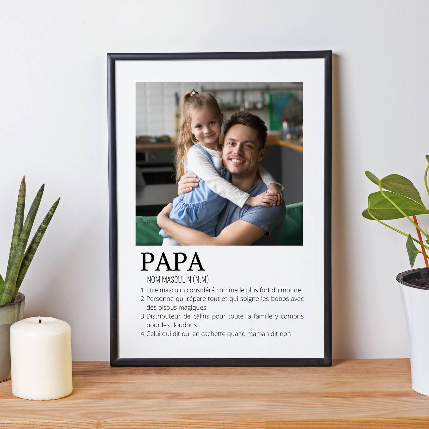 Affiche papa personnalisée photos - cadeau personnalisé papa par Le Temps des Paillettes - Le Temps des Paillettes