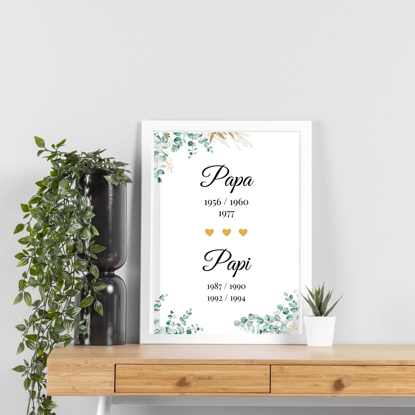 Affiche papi personnalisée - fête des grands pères - cadeau annonce de grossesse papi par Le Temps des Paillettes - Le Temps des Paillettes